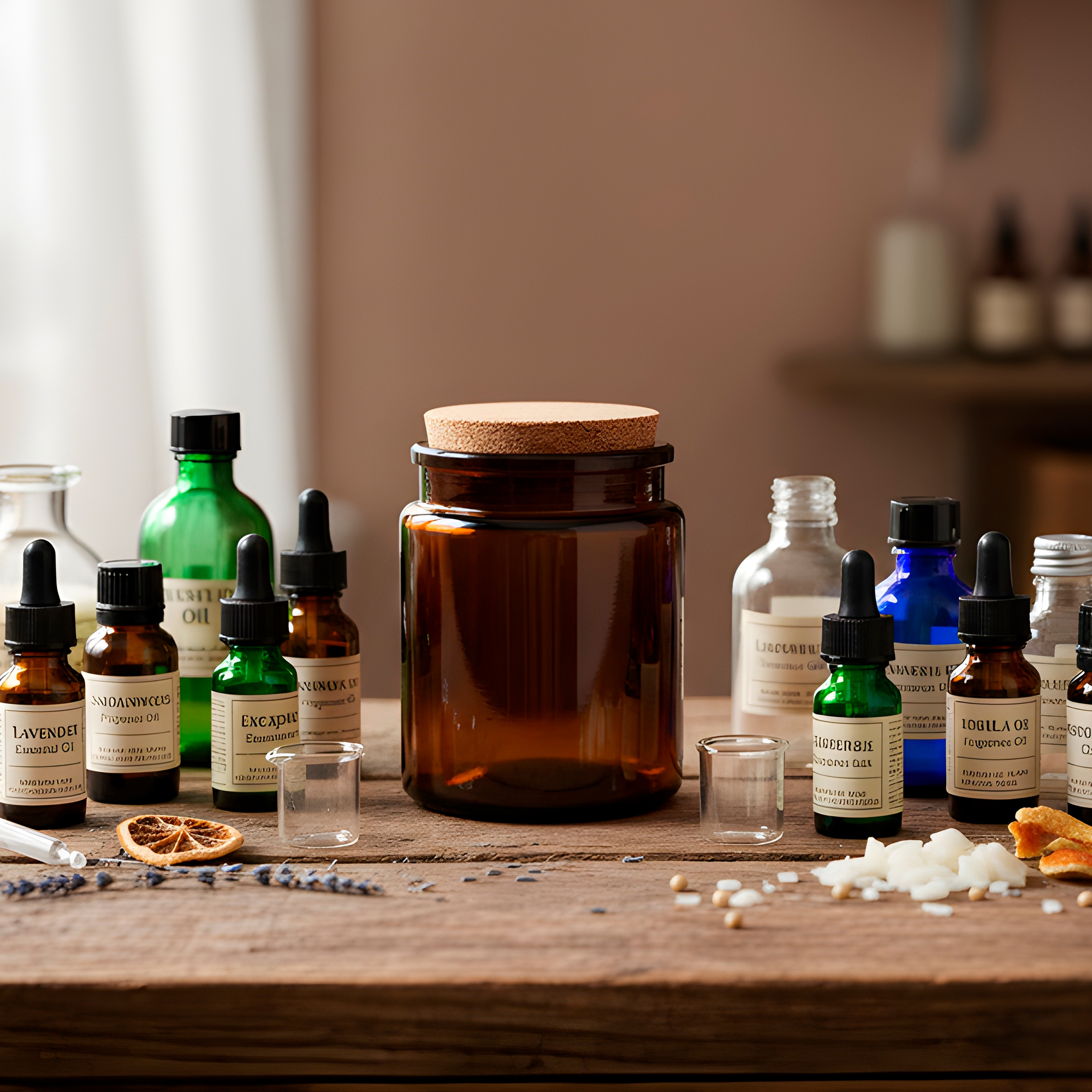 Frasco Porta Vela de vidrio con Tapa de Corcho 200 ML Colores 23