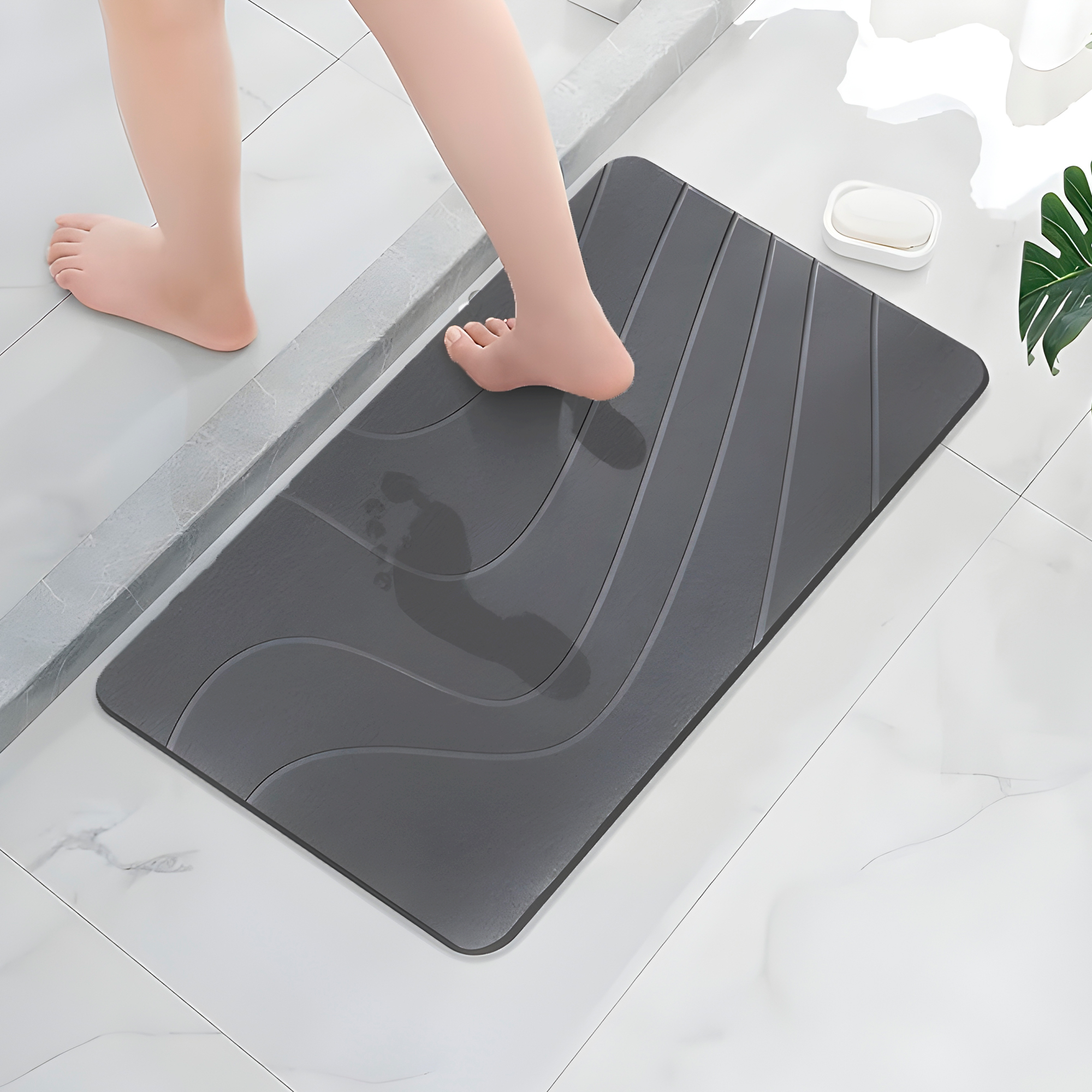 Alfombra Baño Absorbente Piedra Diatomita Salida De Baño 10