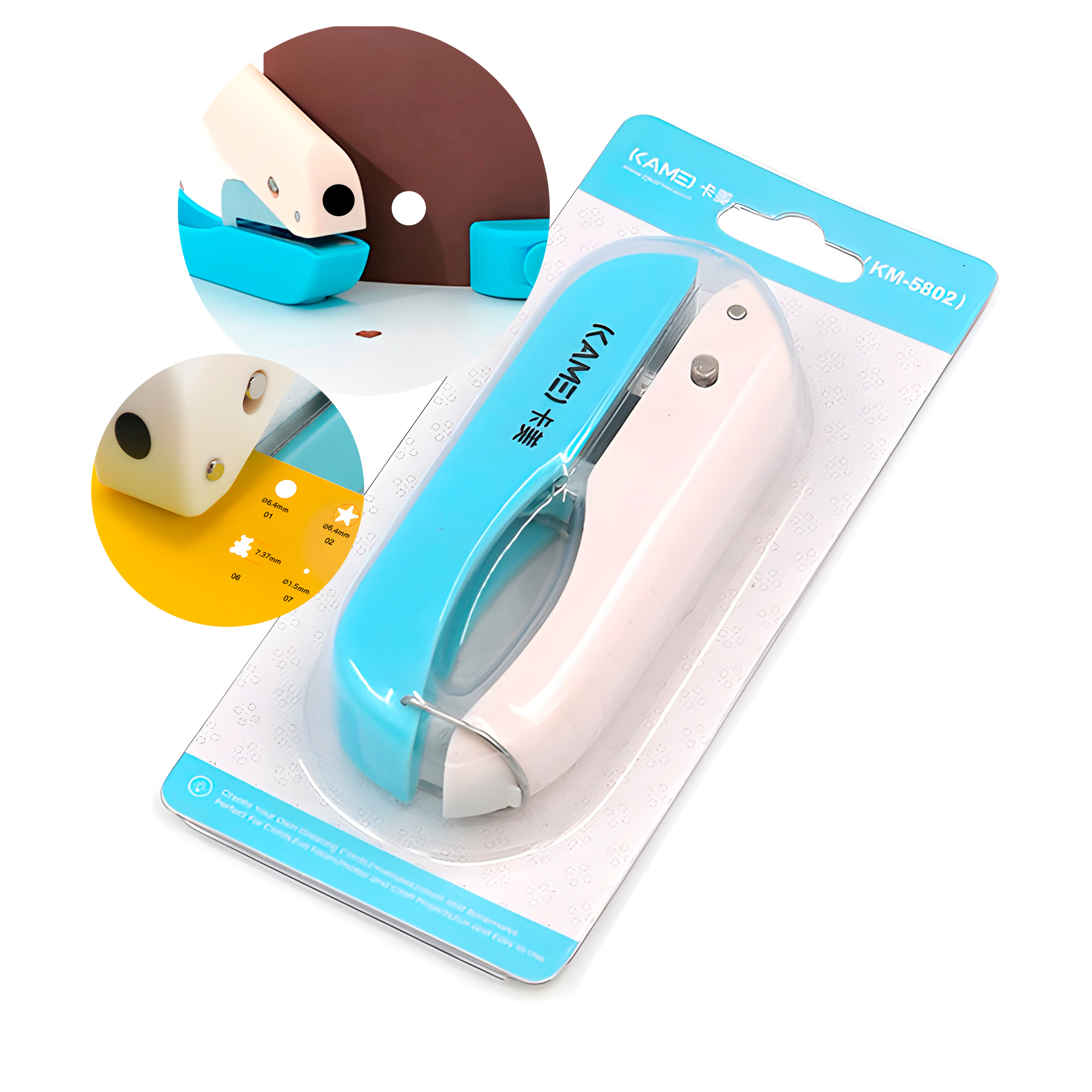 Perforadora De Papel Troqueladora Manual Plegable Punzón Redonda 1