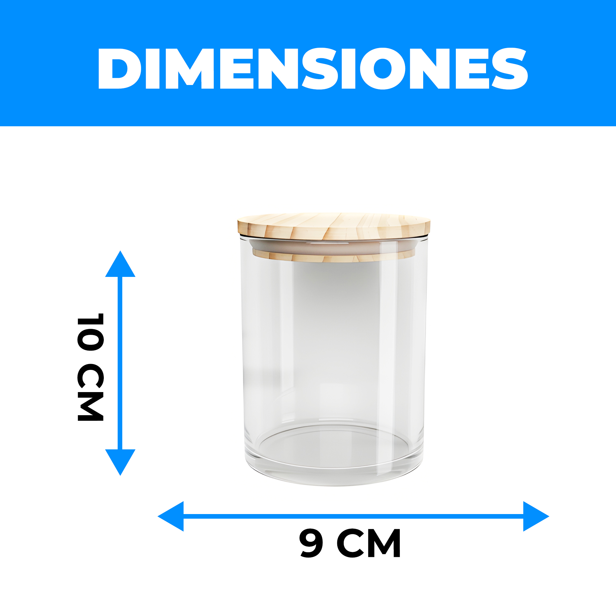 Frascos Para Vela Contenedor Vidrio Aromaterapia 430 ML +  Tapa de Bambu 3