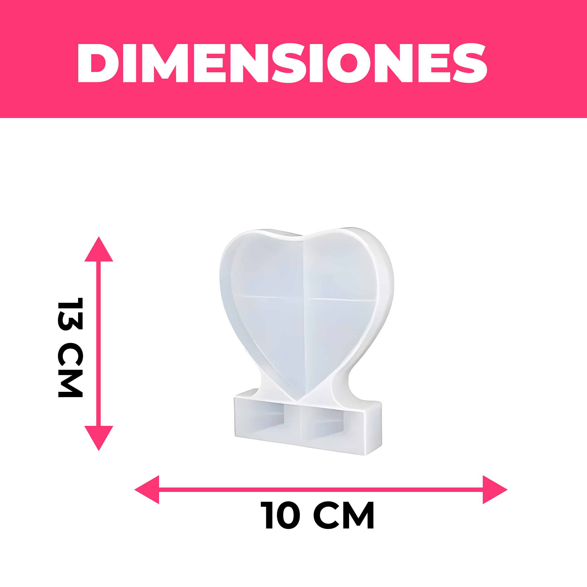 Molde de silicona Porta Retratos Fotografias Forma de Corazón 13.5 X 10 CM 2