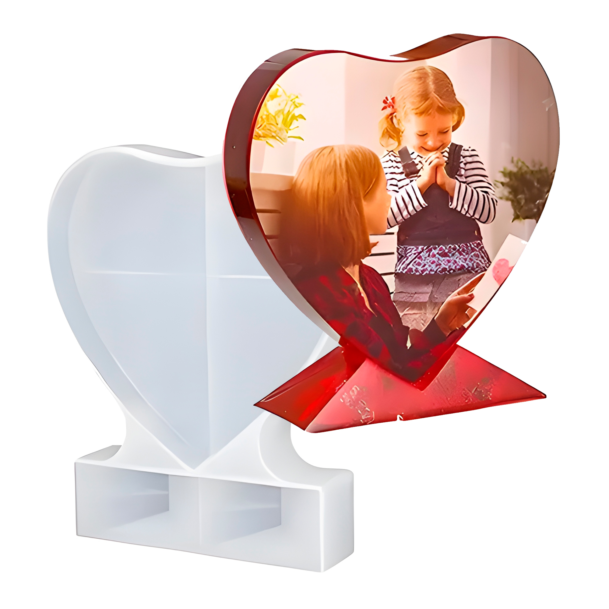 Molde de silicona Porta Retratos Fotografias Forma de Corazón 13.5 X 10 CM 1
