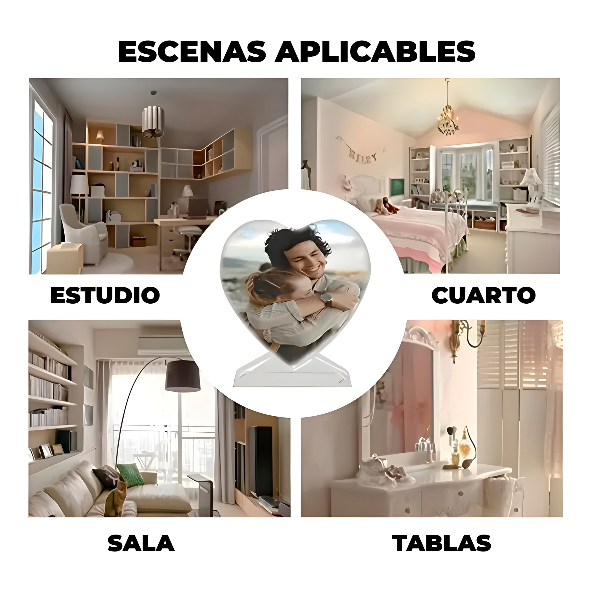 Molde de silicona Porta Retratos Fotografias Forma de Corazón 15.5 X 19 CM 8