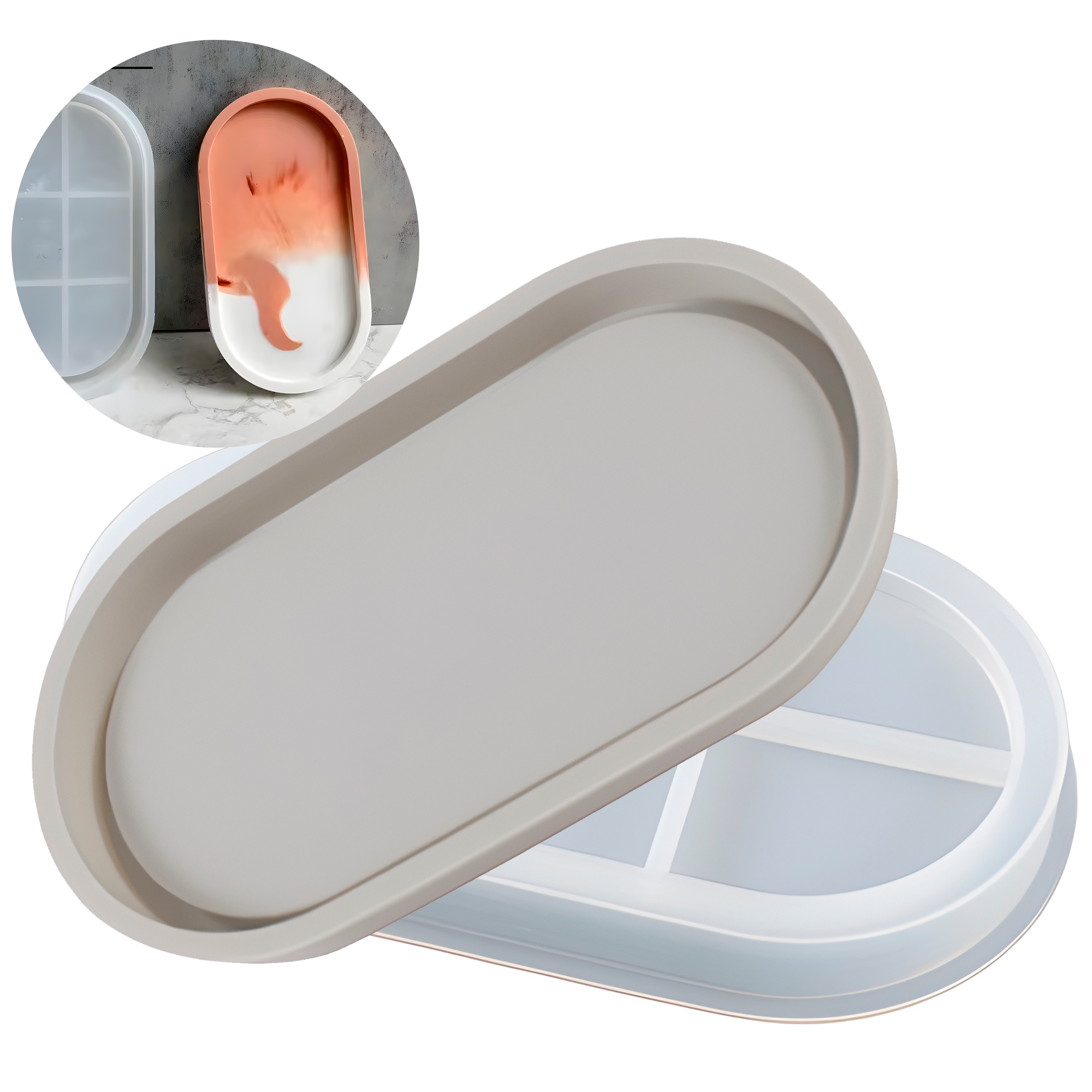 Molde de silicona Placa Ovalada 19 X 10 CM 1