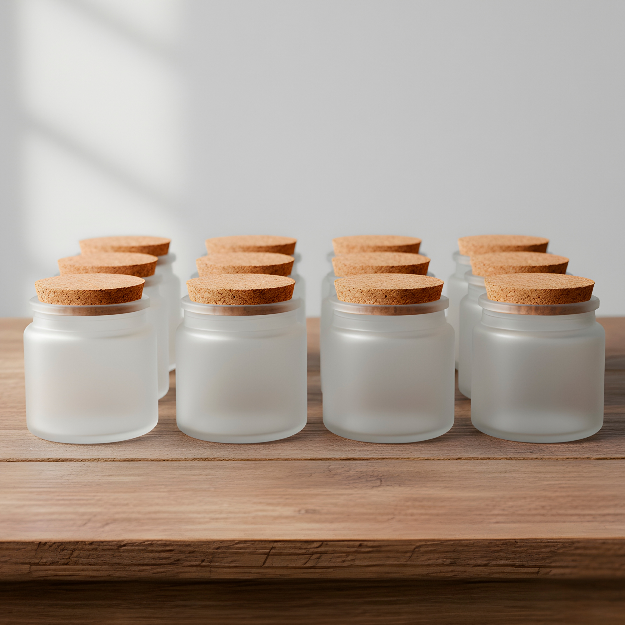 Frasco Porta Vela de vidrio con Tapa de Corcho 100 ML Colores Variados 21