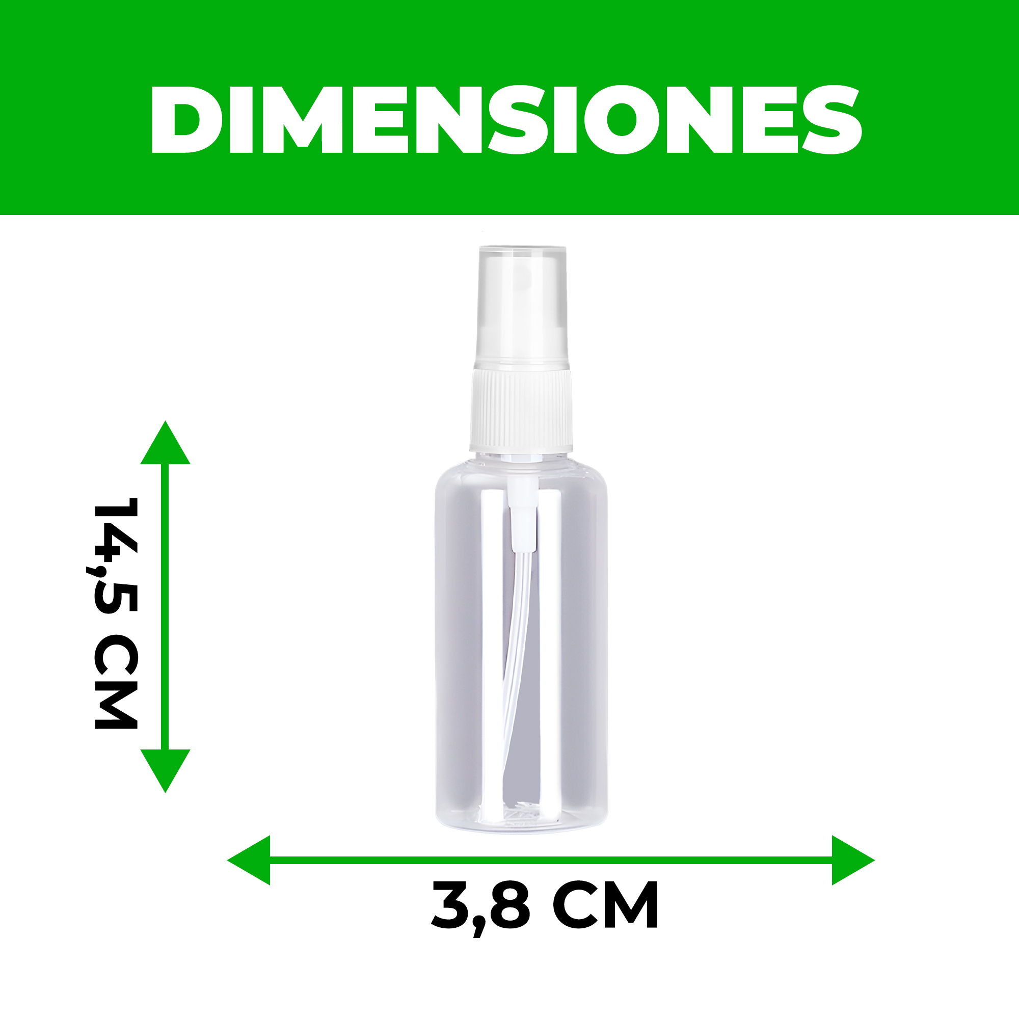 Frasco Plástico Válvula de Spray Liquido aromático Transparente 100ML 2