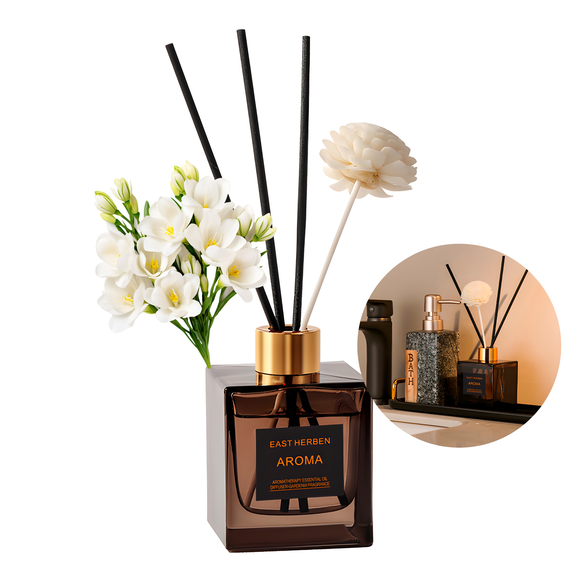 Difusor Aromático Mikado 4 Varillas Aceite esencial 200ml Aromas 12