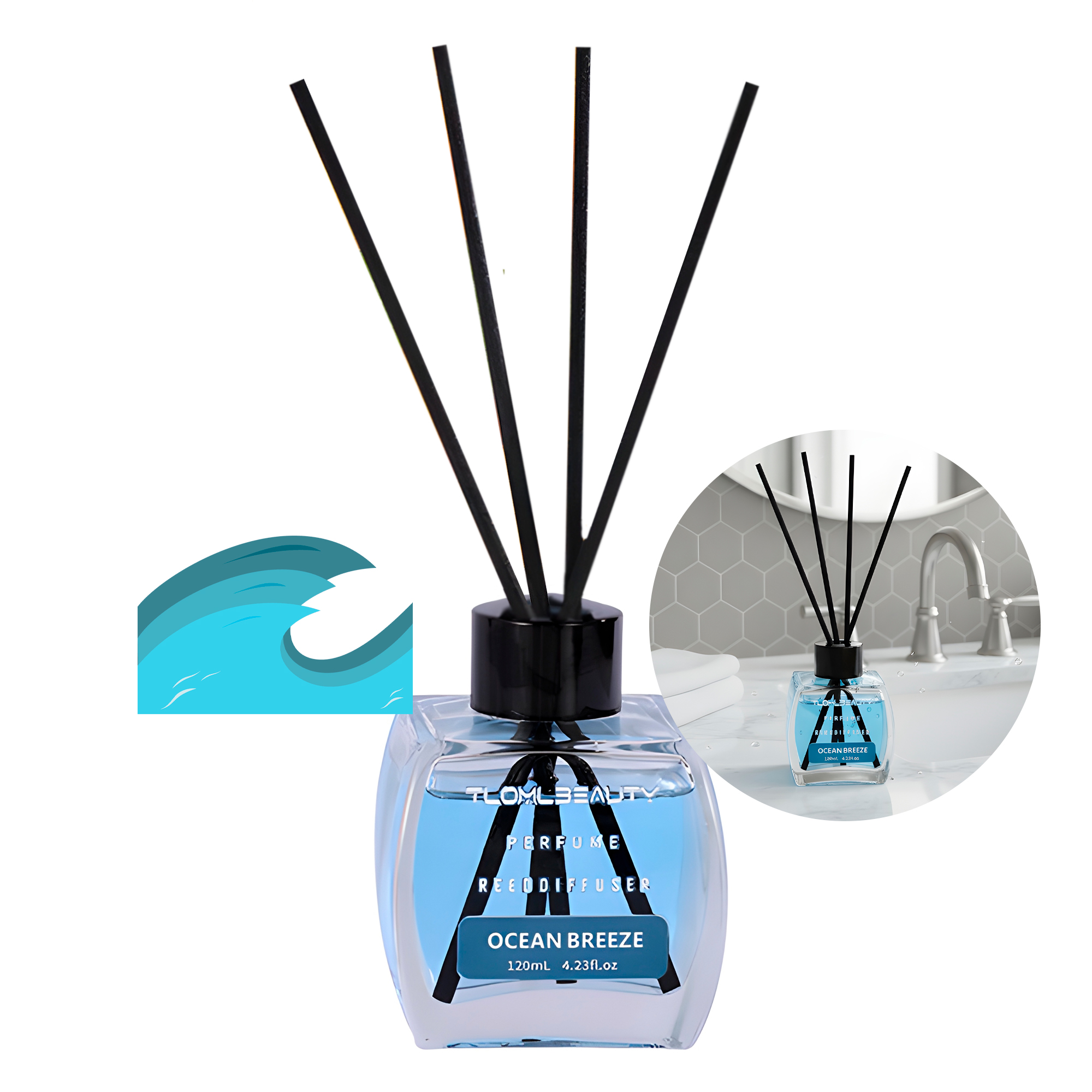 Difusor Aromático Mikado Con Varillas Aromatizador 120ml Aromas 12