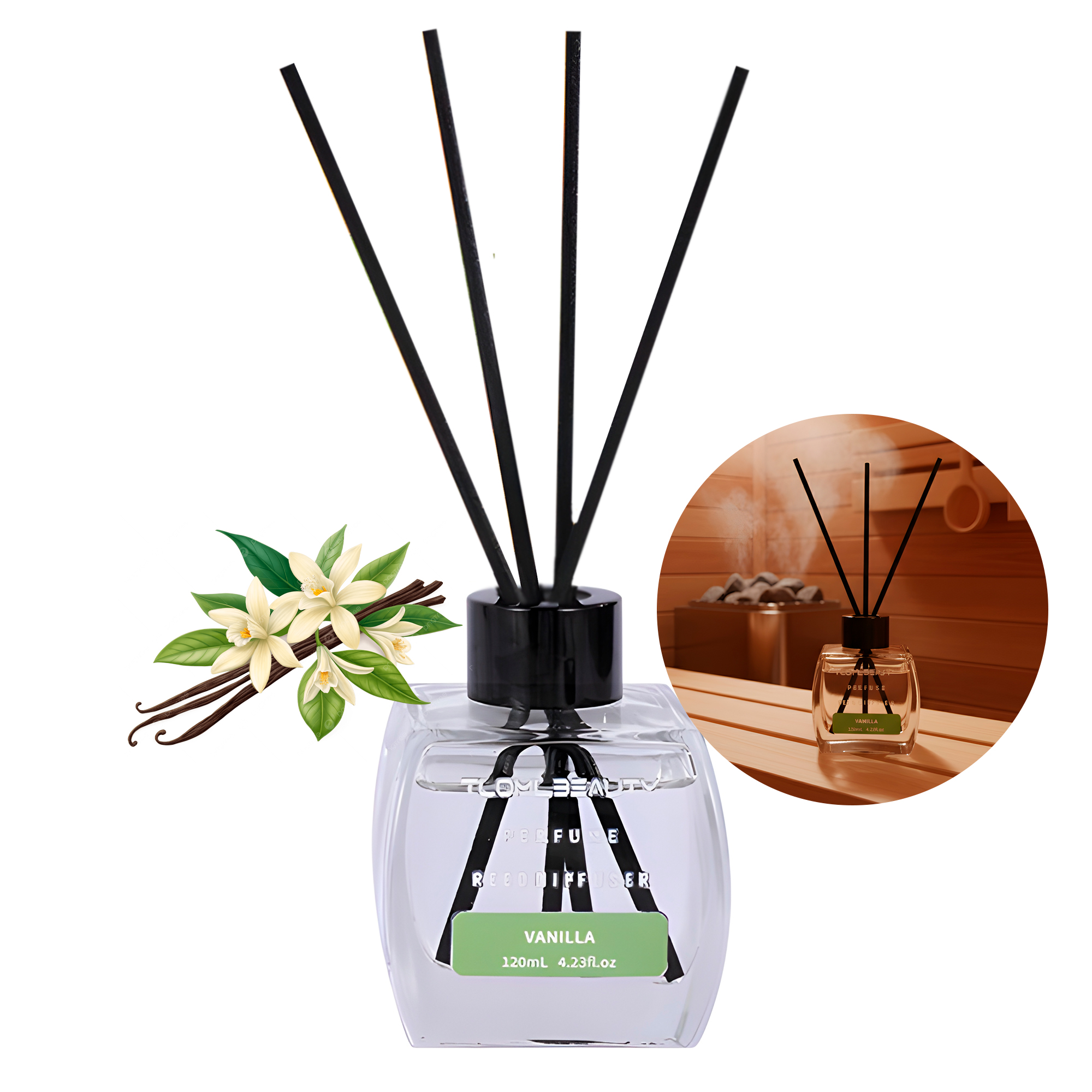 Difusor Aromático Mikado Con Varillas Aromatizador 120ml Aromas 16