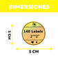 Rollo Stickers Autoadhesivos Etiquetas Cerrar Bolsas Colores 500 pcs 5 CM - Miniatura 2