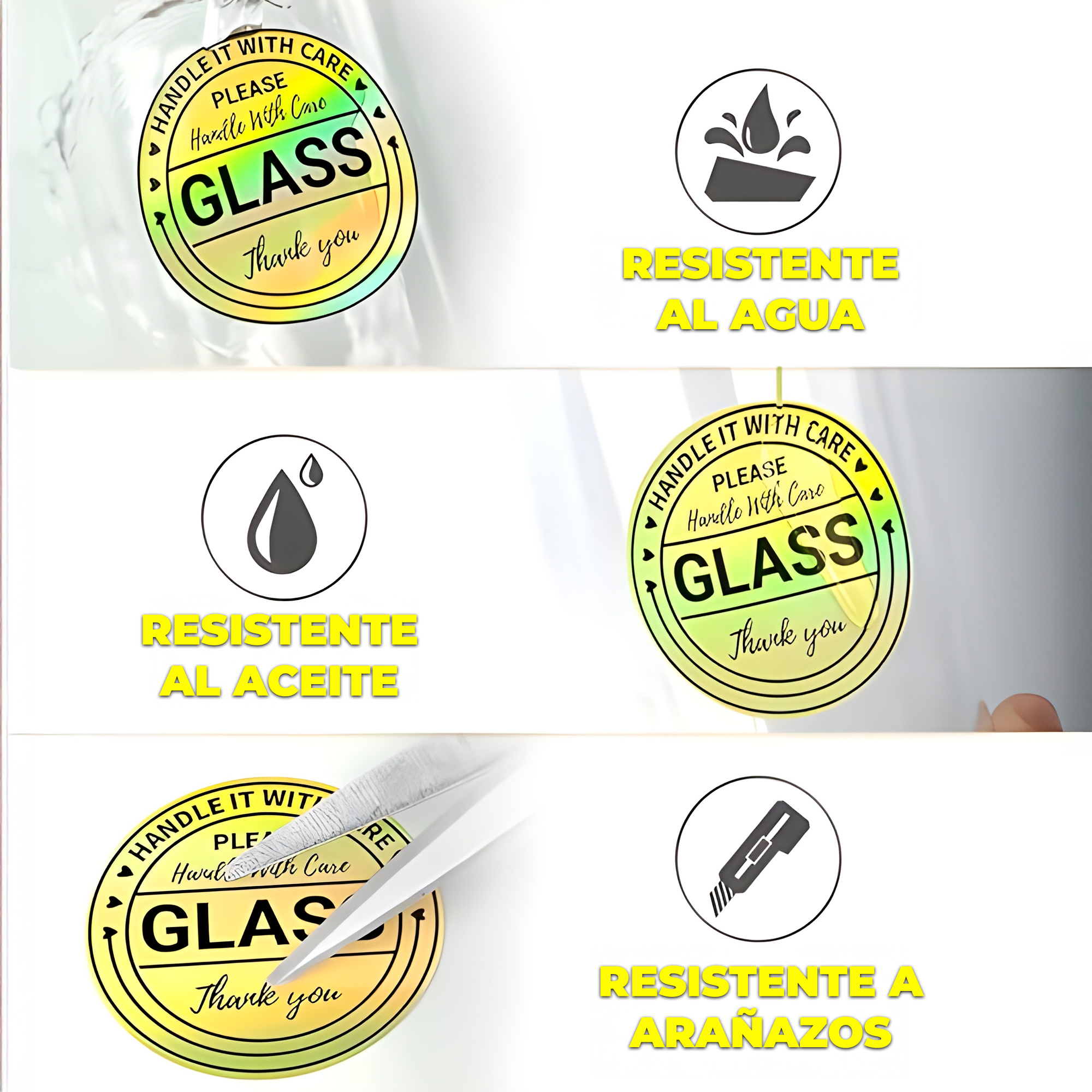 Rollo Stickers Autoadhesivos Etiquetas Cerrar Bolsas Colores 500 pcs 5 CM 3