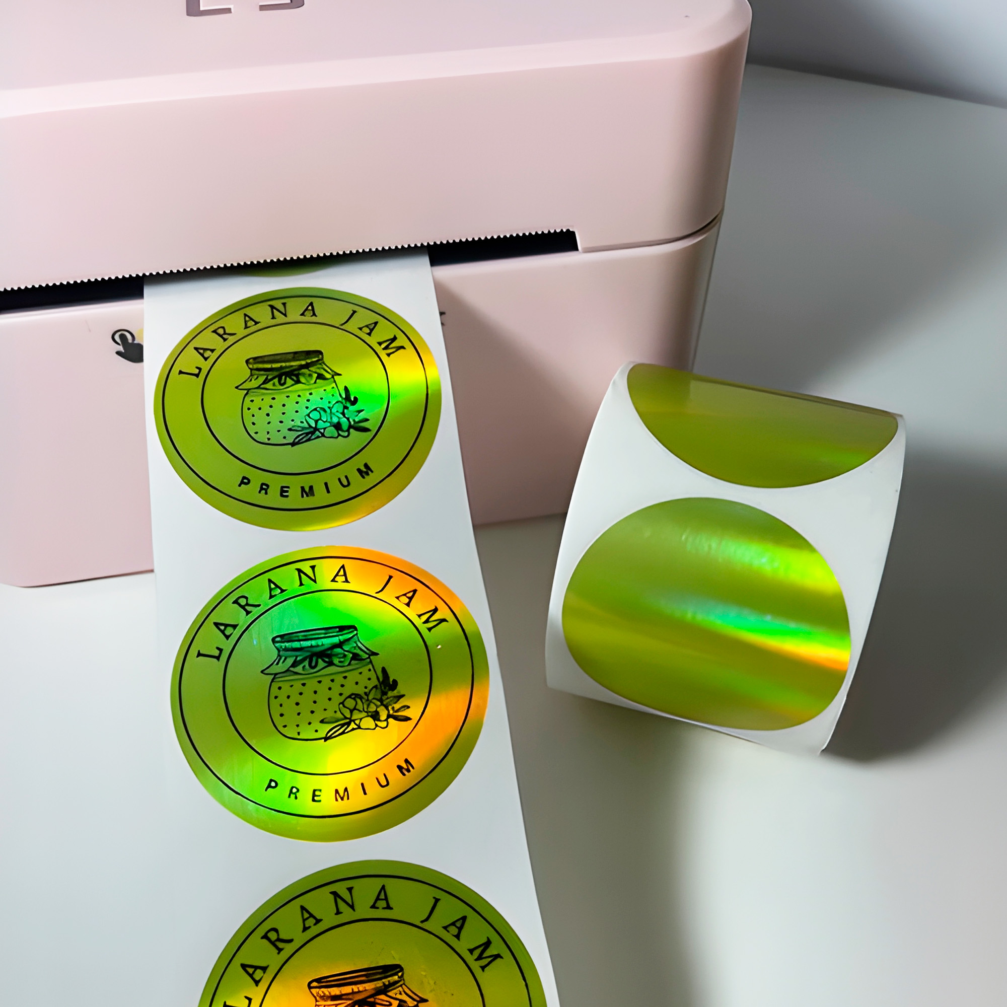 Rollo Stickers Autoadhesivos Etiquetas Cerrar Bolsas Colores 500 pcs 5 CM 7