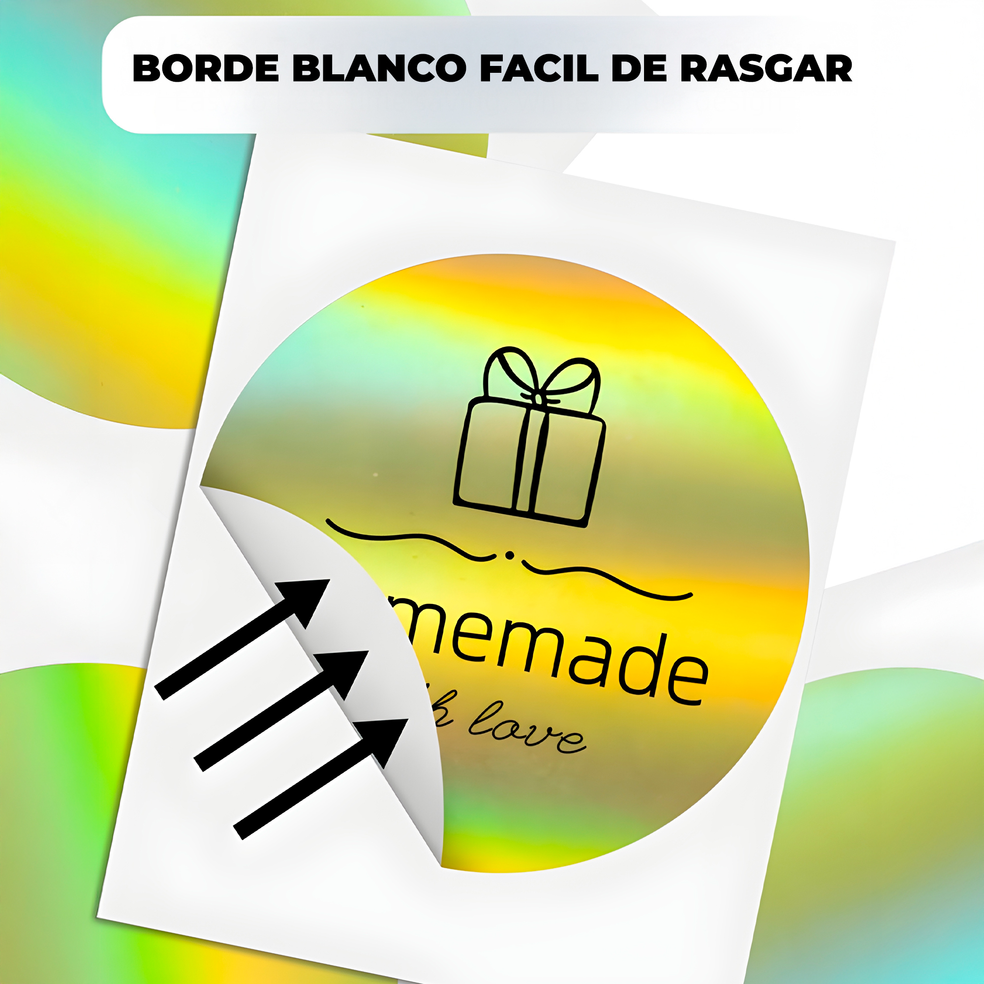 Rollo Stickers Autoadhesivos Etiquetas Cerrar Bolsas Colores 500 pcs 5 CM 9