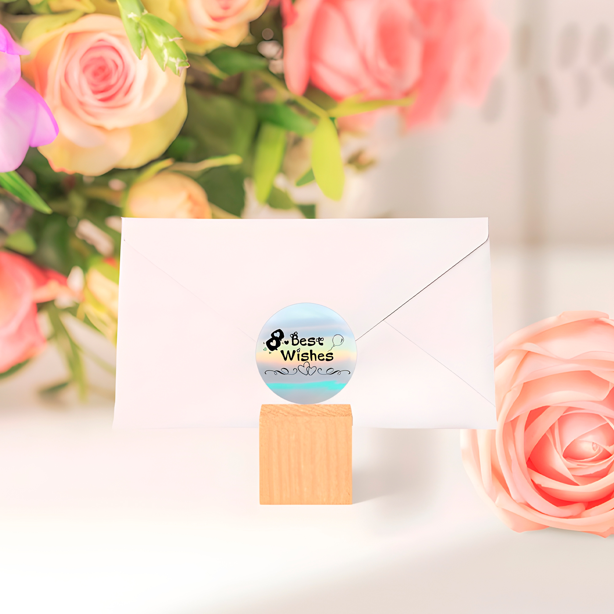 Rollo Stickers Autoadhesivos Etiquetas Cerrar Bolsas Colores 500 pcs 5 CM 16