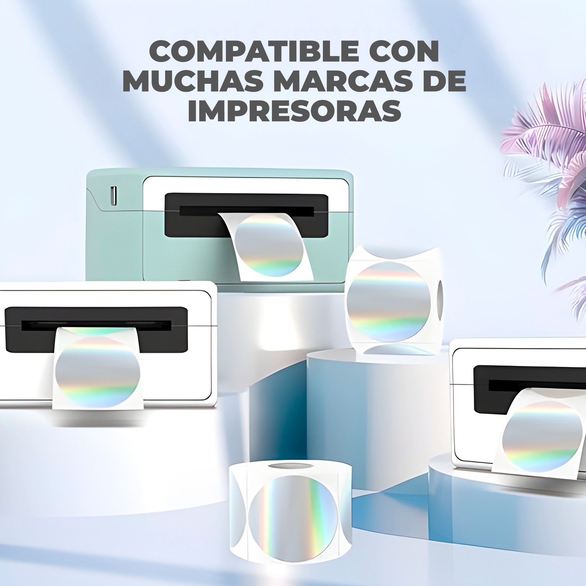 Rollo Stickers Autoadhesivos Etiquetas Cerrar Bolsas Colores 500 pcs 5 CM 17