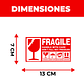 300 Etiquetas Adhesivas Envío Frágil Advertencia 13 X 7 CM - Miniatura 3