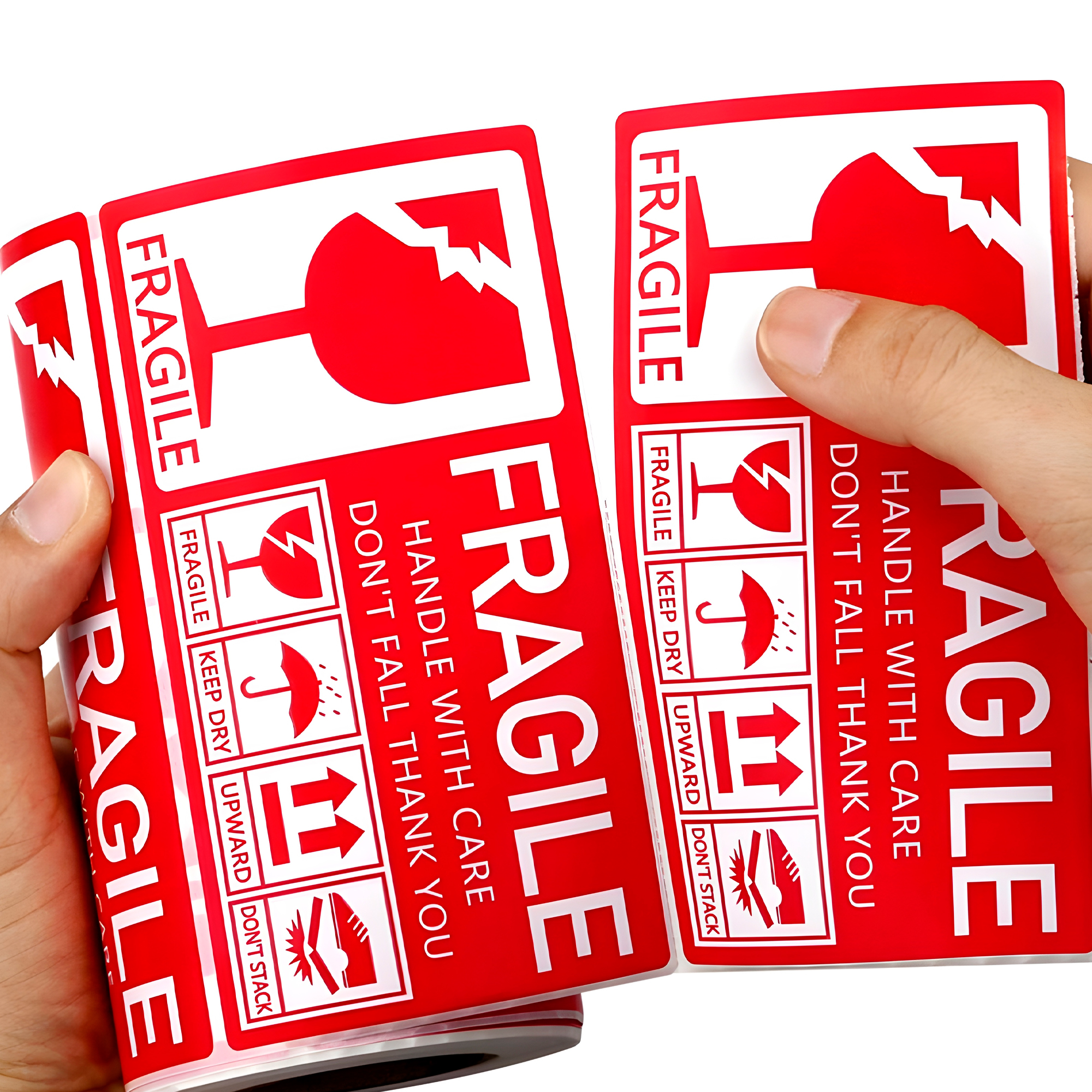 300 Etiquetas Adhesivas Envío Frágil Advertencia 13 X 7 CM 9