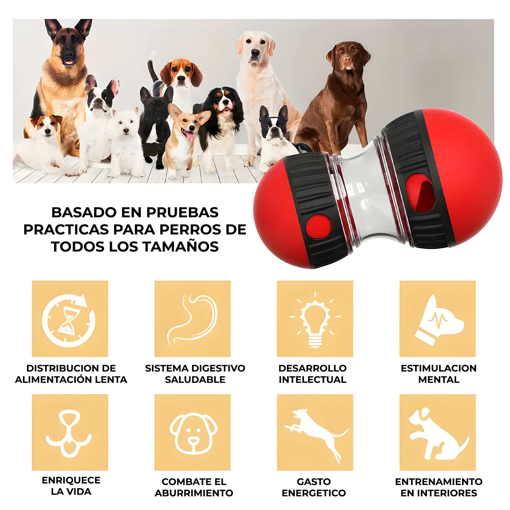 Juguete Perro Mascota Interactivo Dispensador Alimento Giratorio 4