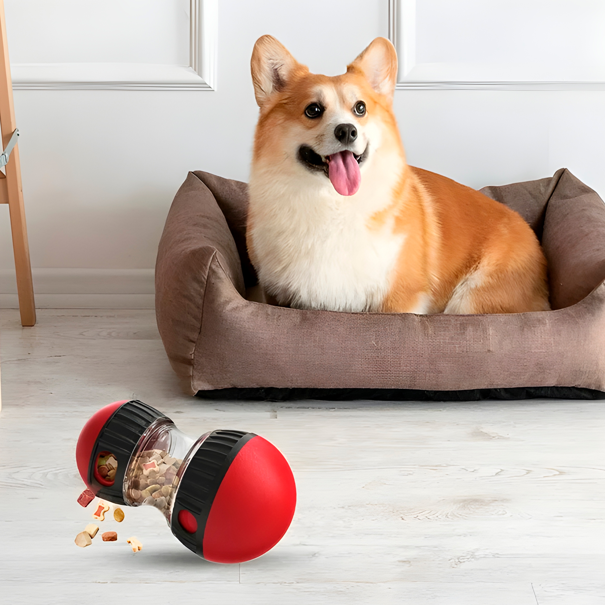 Juguete Perro Mascota Interactivo Dispensador Alimento Giratorio 6