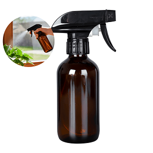 Frasco de vidrio Ámbar 240 Ml contenedor disparador válvula de Spray líquido