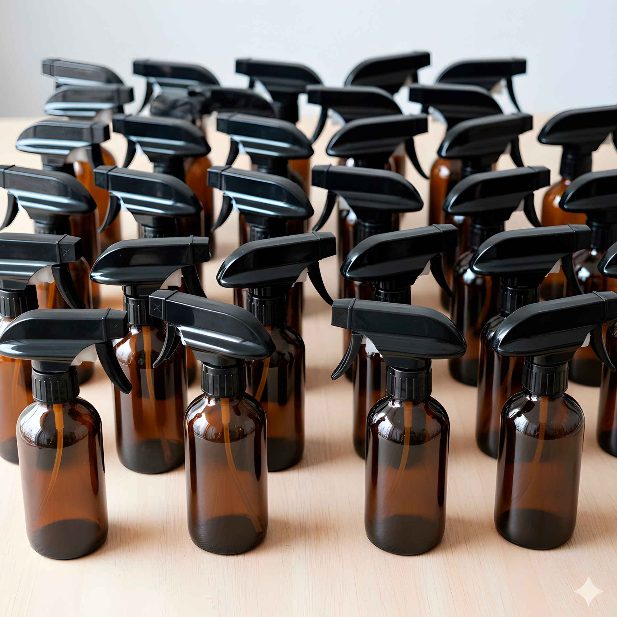 Frasco de vidrio Ámbar 240 Ml contenedor disparador válvula de Spray líquido 4