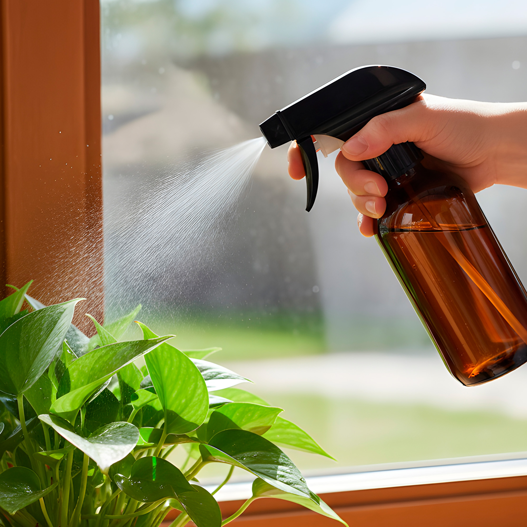 Frasco de vidrio Ámbar 240 Ml contenedor disparador válvula de Spray líquido 7