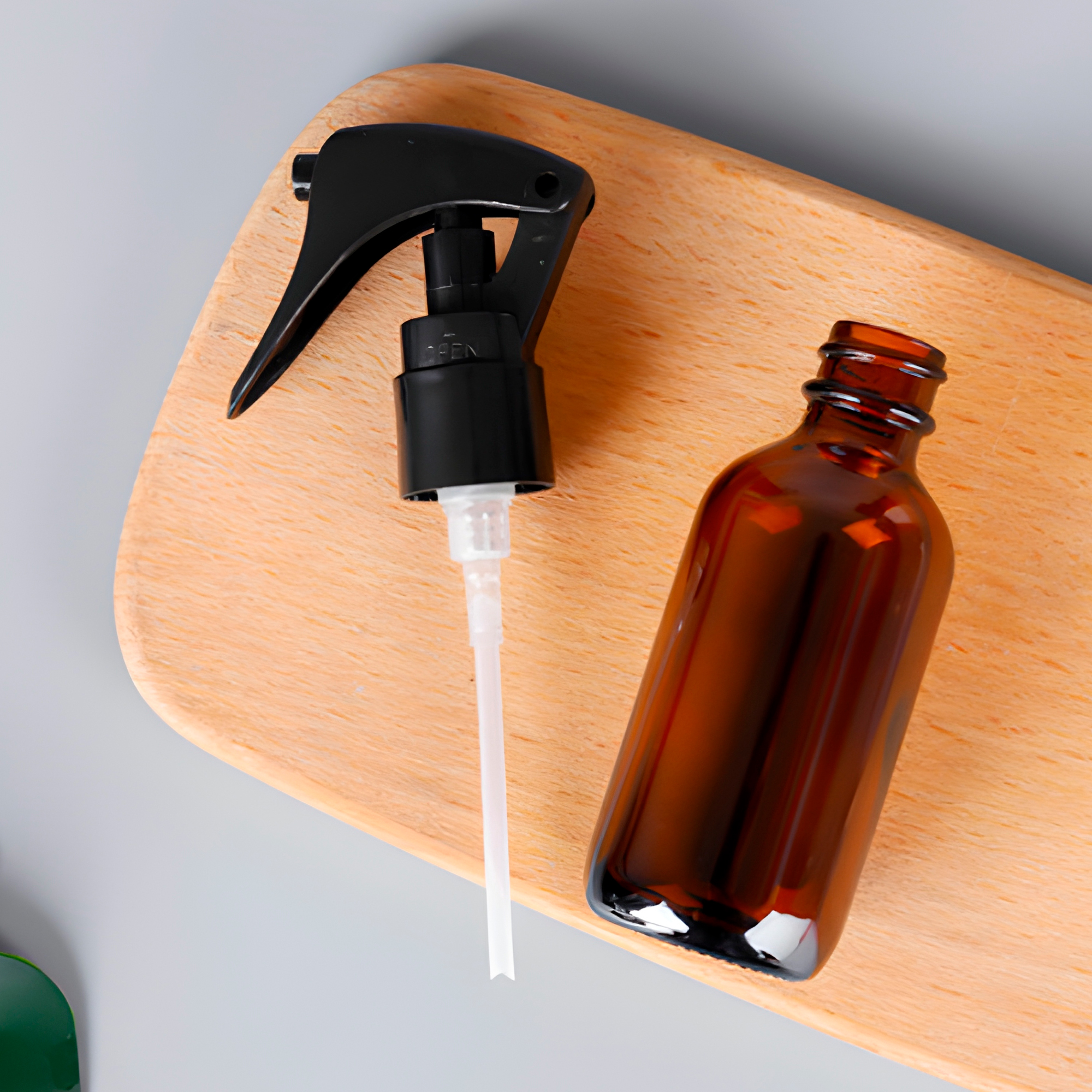 Frasco de vidrio Ámbar 240 Ml contenedor disparador válvula de Spray líquido 9