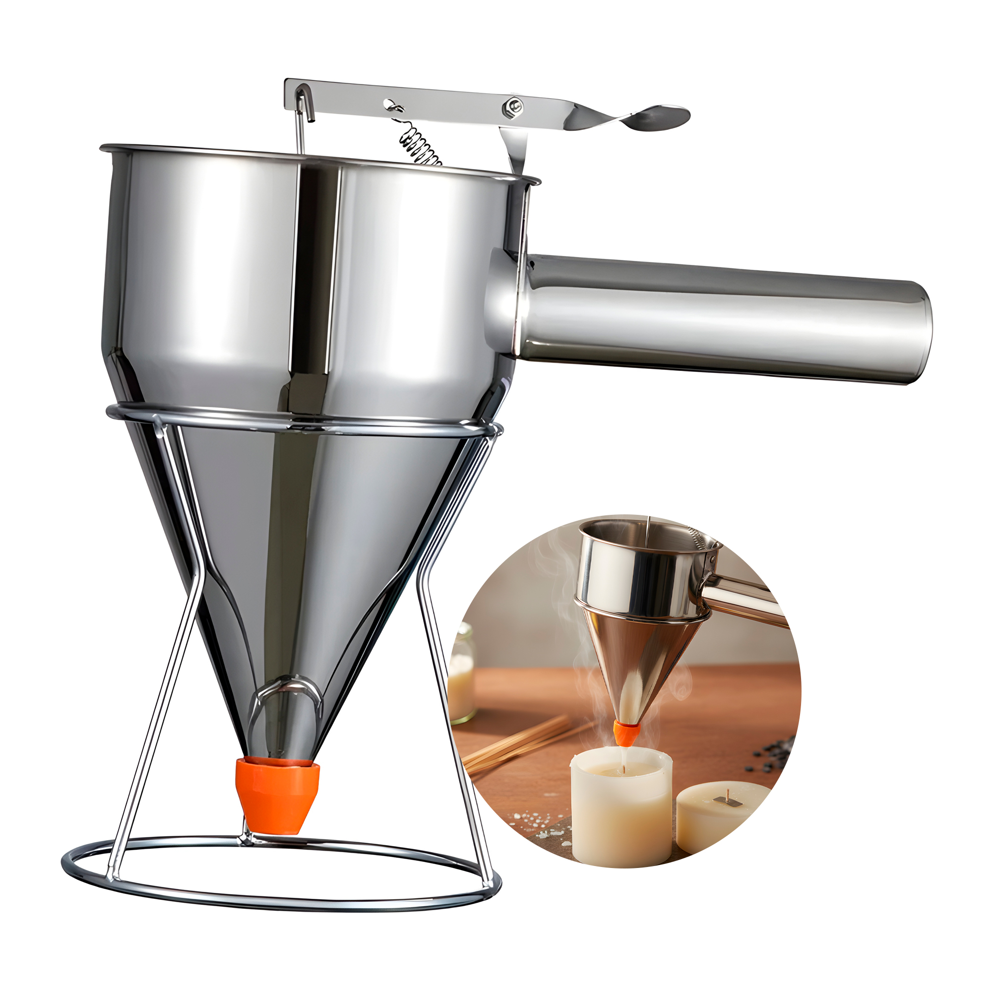 Dispensador Ceras Parafinas Vela Acero Inoxidable 1200ml 1