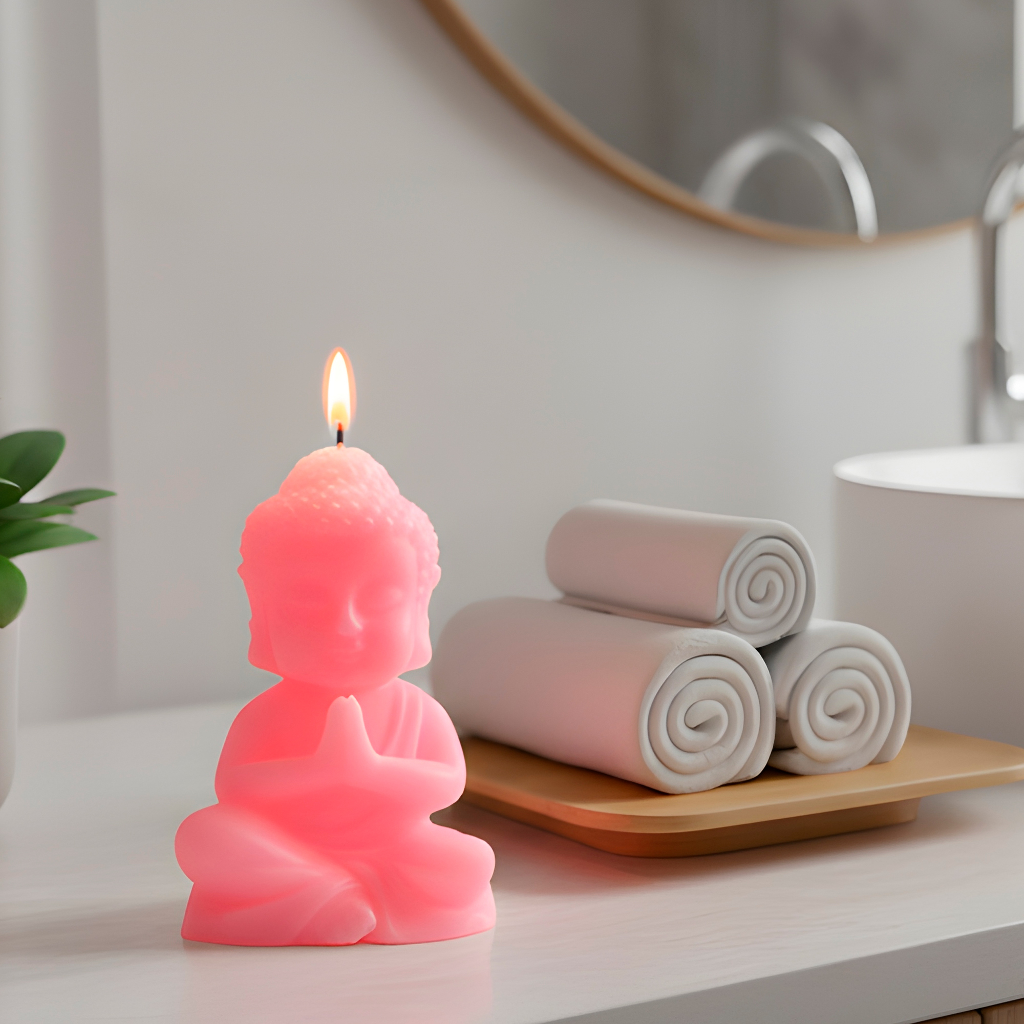 Molde Silicona Buda Tathagata Aromaterapia Velas 7,5 X 4,6 CM 3