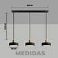 Lampara Colgante De Techo Riel 3 Deco Isla Quincho - Miniatura 4