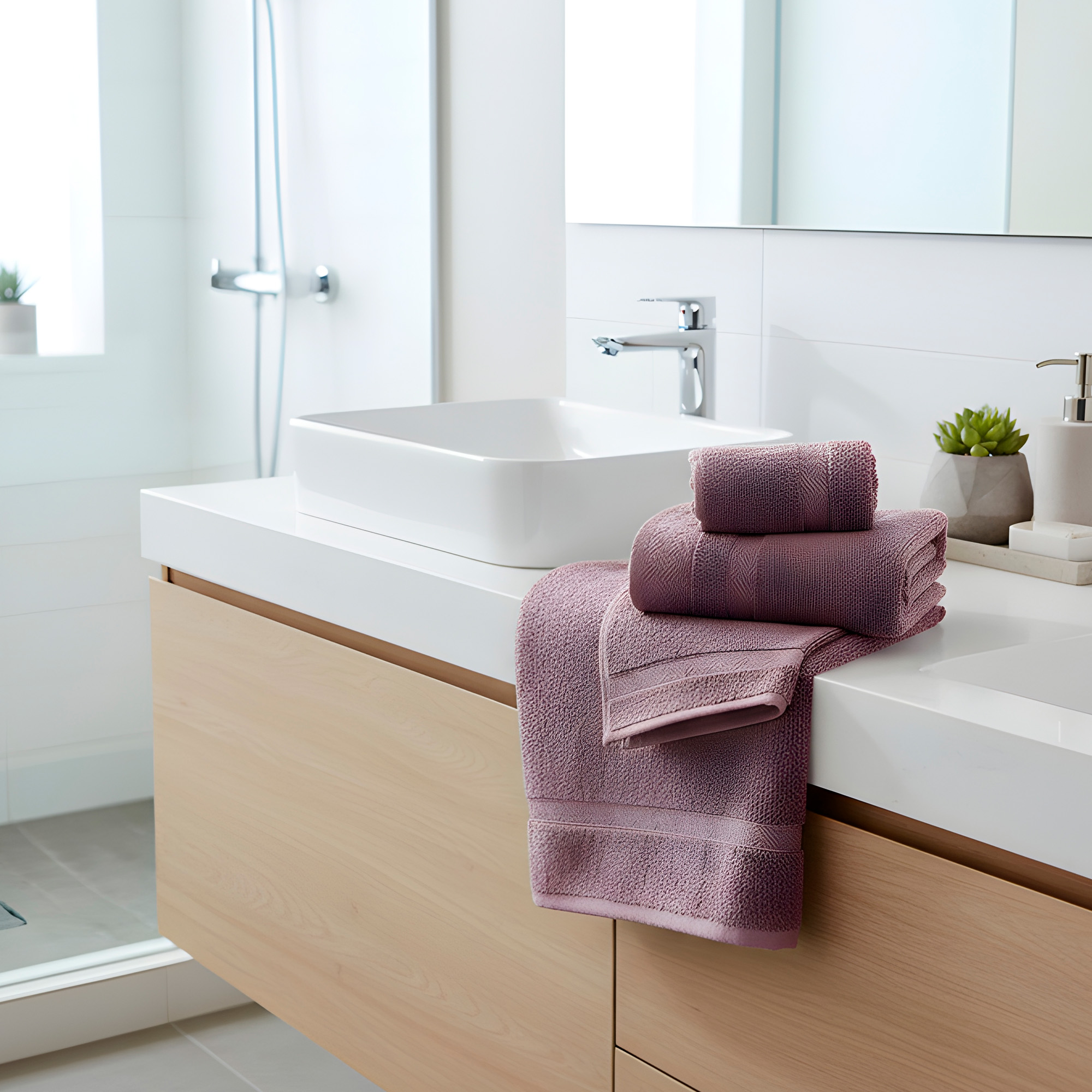 Juego 3 Toallas de Baño Algodón Suave Absorbente Colores 16