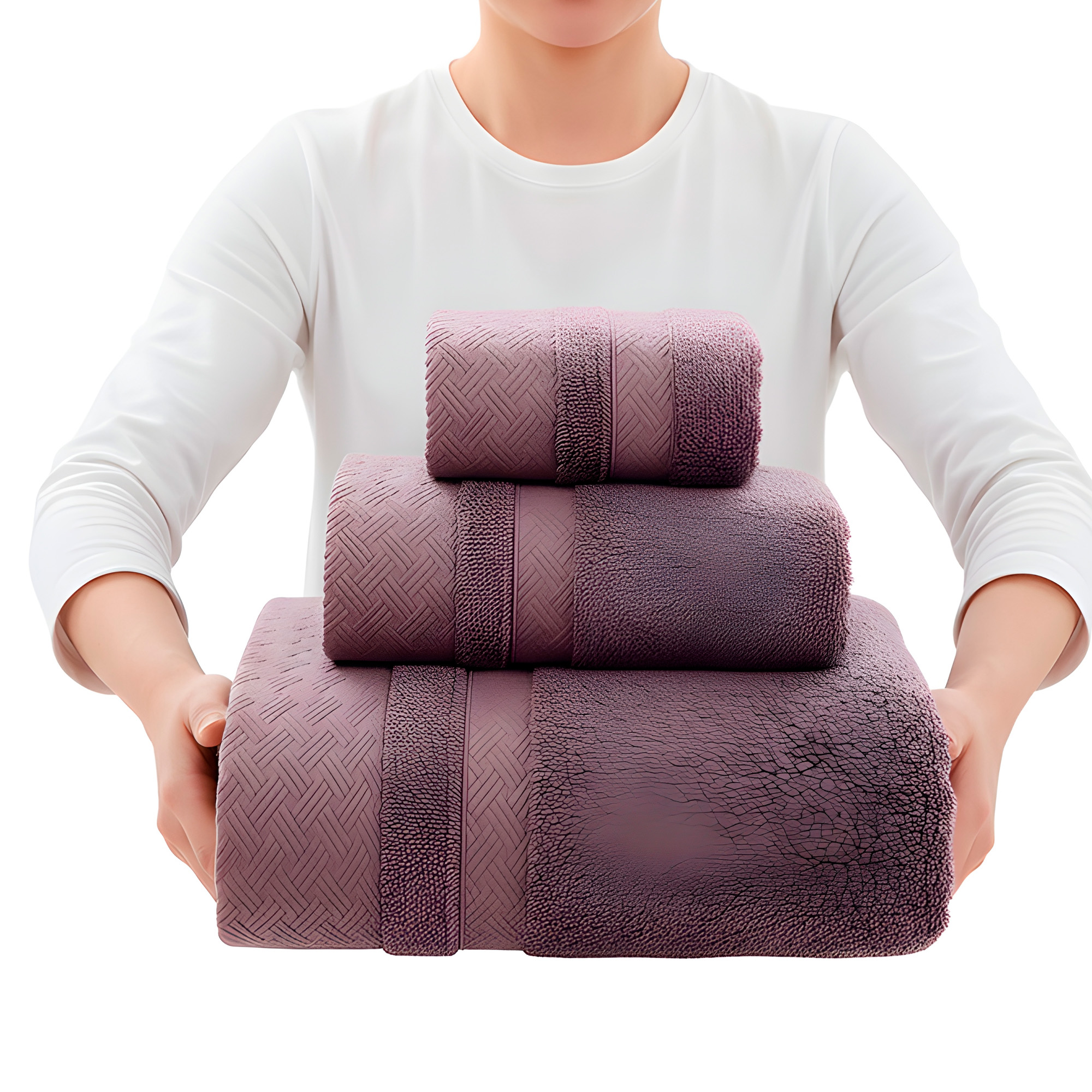 Juego 3 Toallas de Baño Algodón Suave Absorbente Colores 17