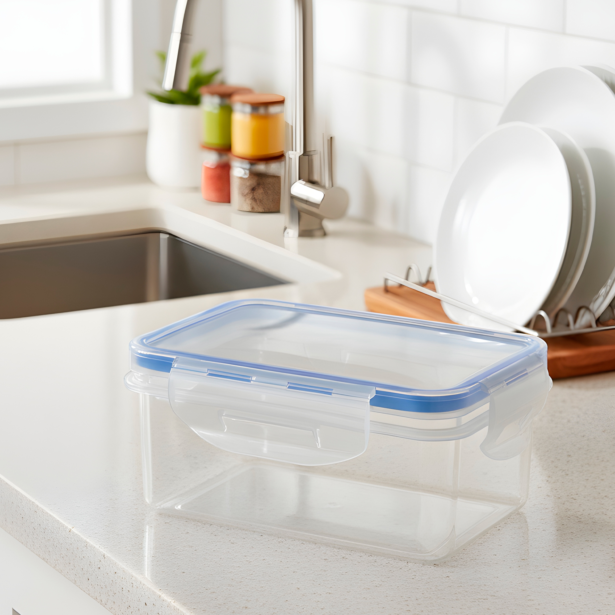 Contenedor Taper Herméticos Plástico 500 ML Comida Almuerzo 4