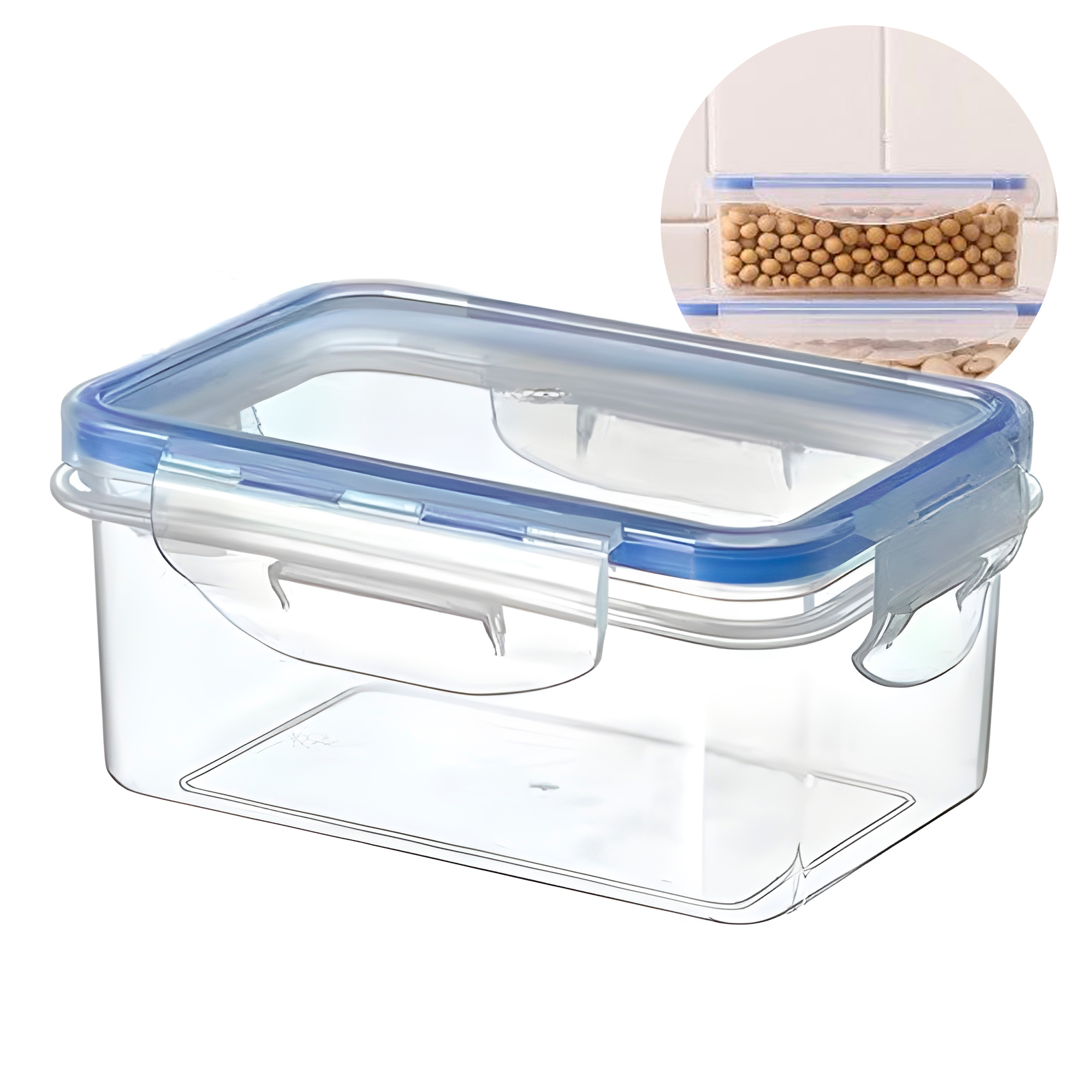 Contenedor Taper Herméticos Plástico 500 ML Comida Almuerzo 1