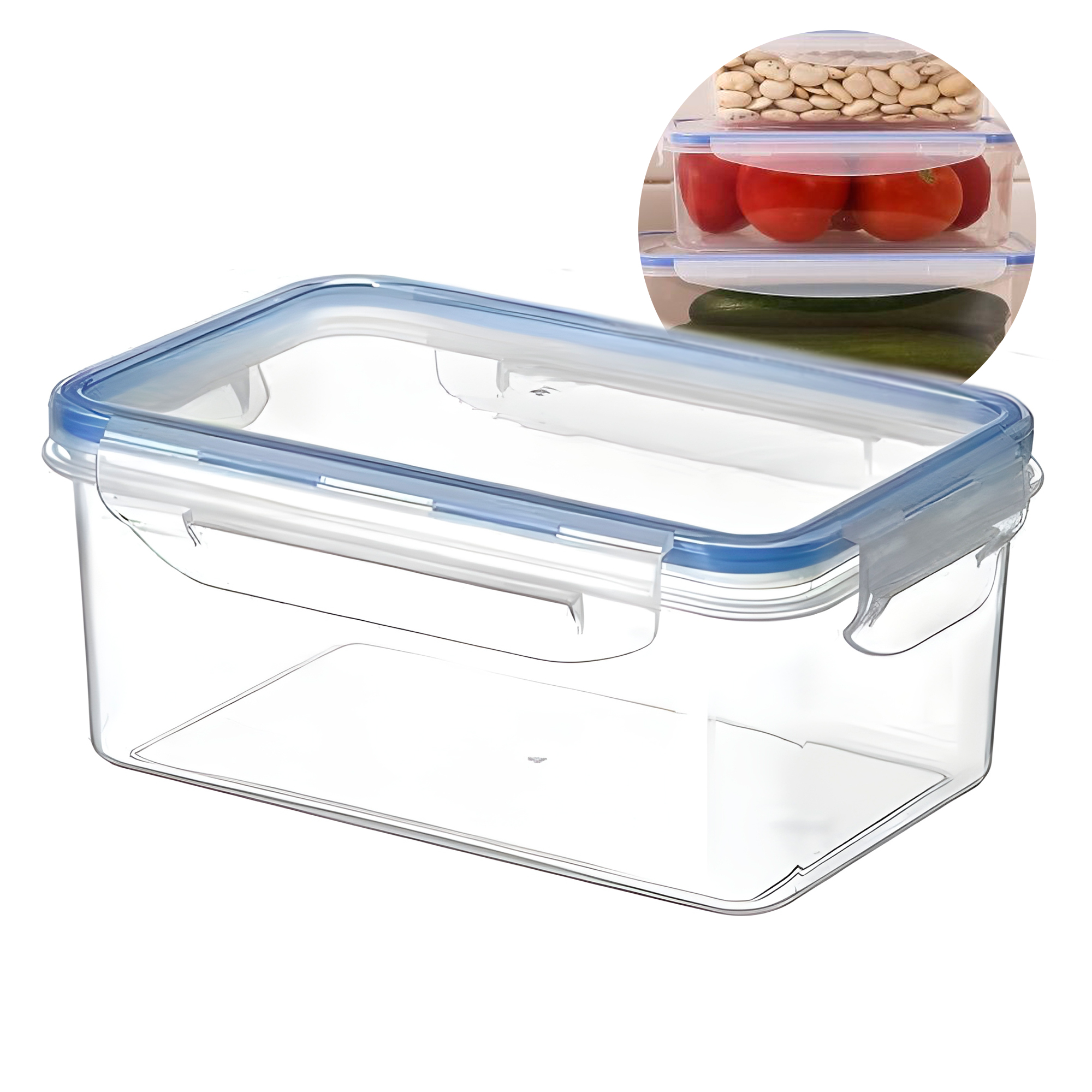 Contenedor Taper Herméticos Plástico 1500ML Comida Almuerzo 1