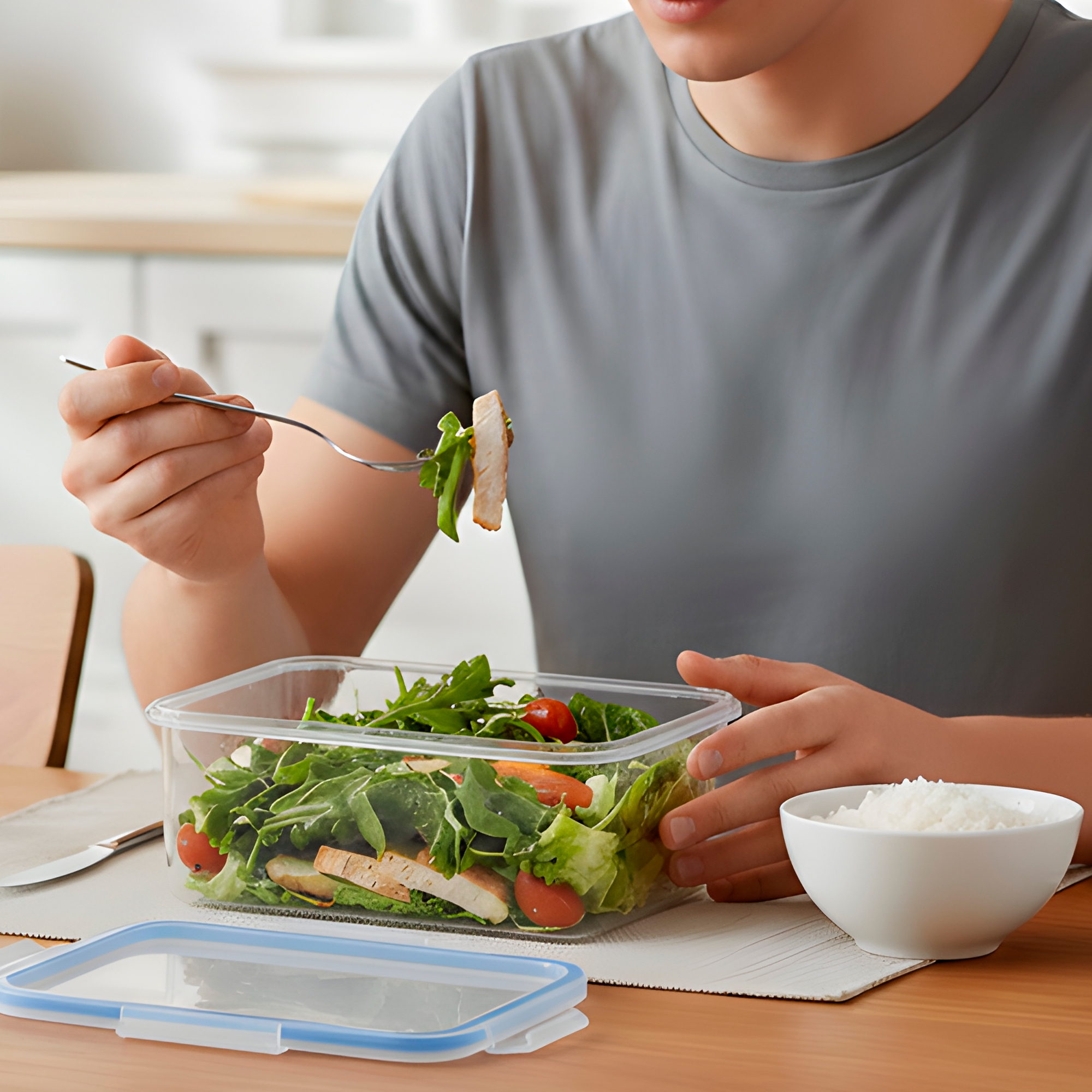 Contenedor Taper Herméticos Plástico 1500ML Comida Almuerzo 2