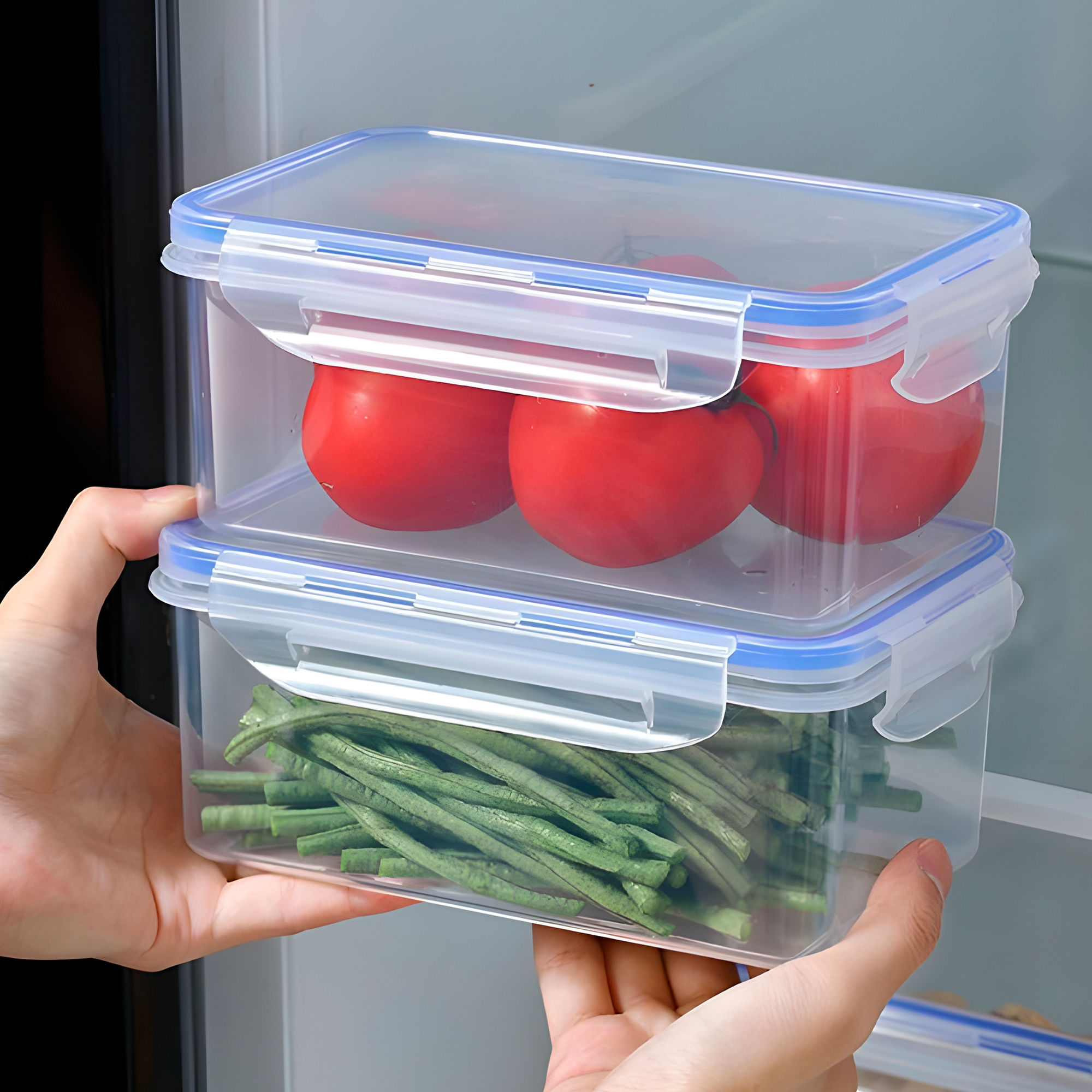 Contenedor Taper Herméticos Plástico 1500ML Comida Almuerzo 6