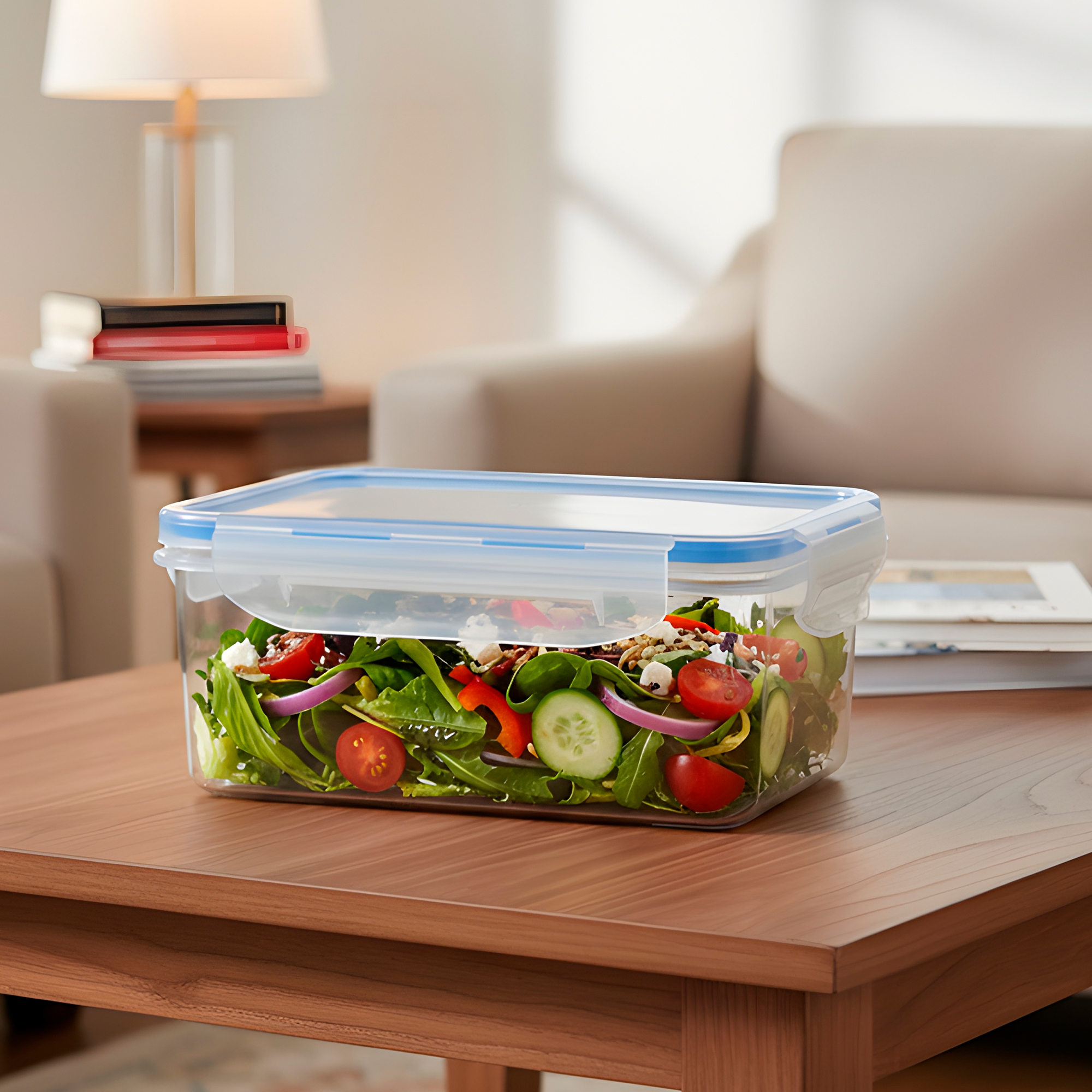 Contenedor Taper Herméticos Plástico 1500ML Comida Almuerzo 9