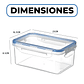 Contenedor Taper Herméticos Plástico 2500ML Comida Almuerzo - Miniatura 2