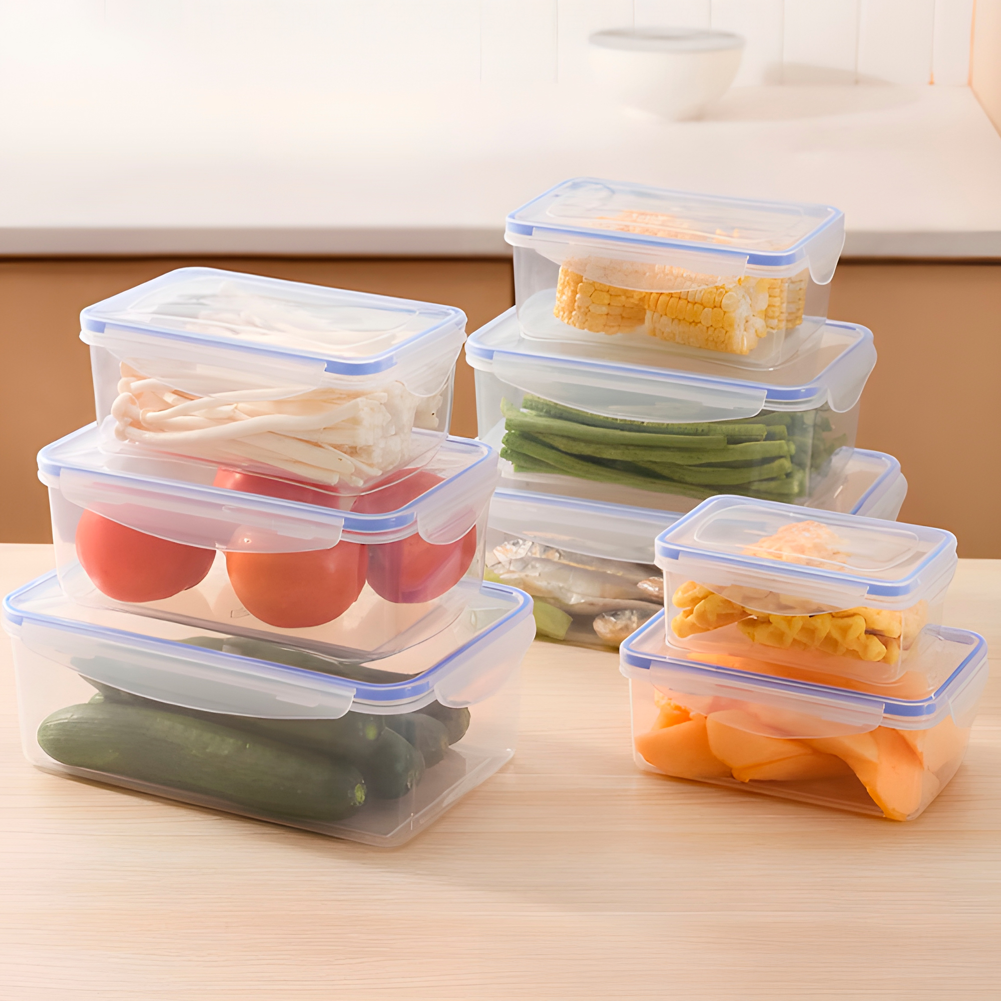 Contenedor Taper Herméticos Plástico 2500ML Comida Almuerzo 4