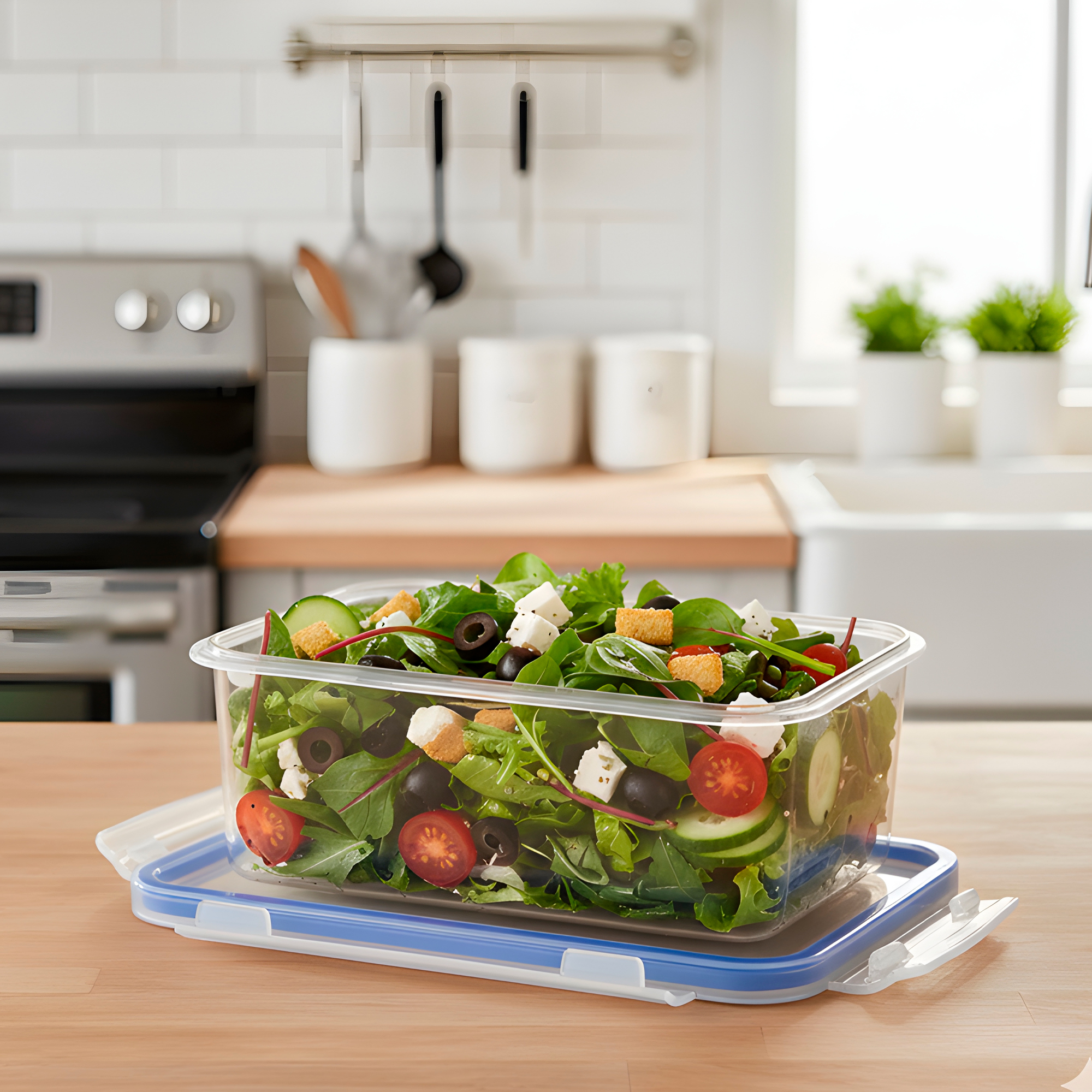 Contenedor Taper Herméticos Plástico 2500ML Comida Almuerzo 6