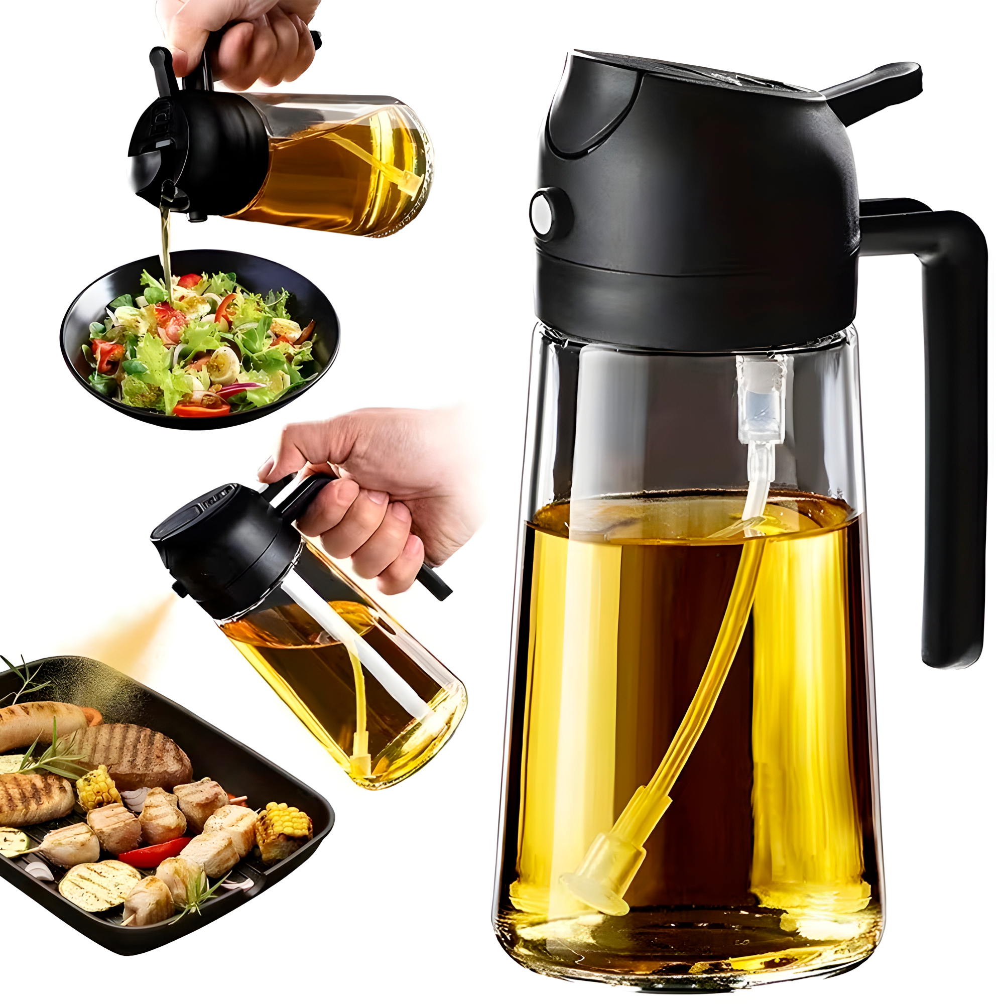 Dispensador Spray Aceite Aceitero 600 ML Vidrio Cocina Hogar 5
