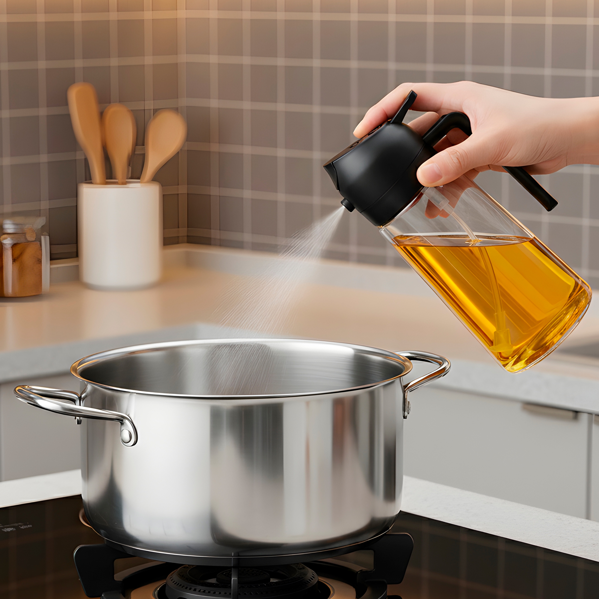 Dispensador Spray Aceite Aceitero 600 ML Vidrio Cocina Hogar 9