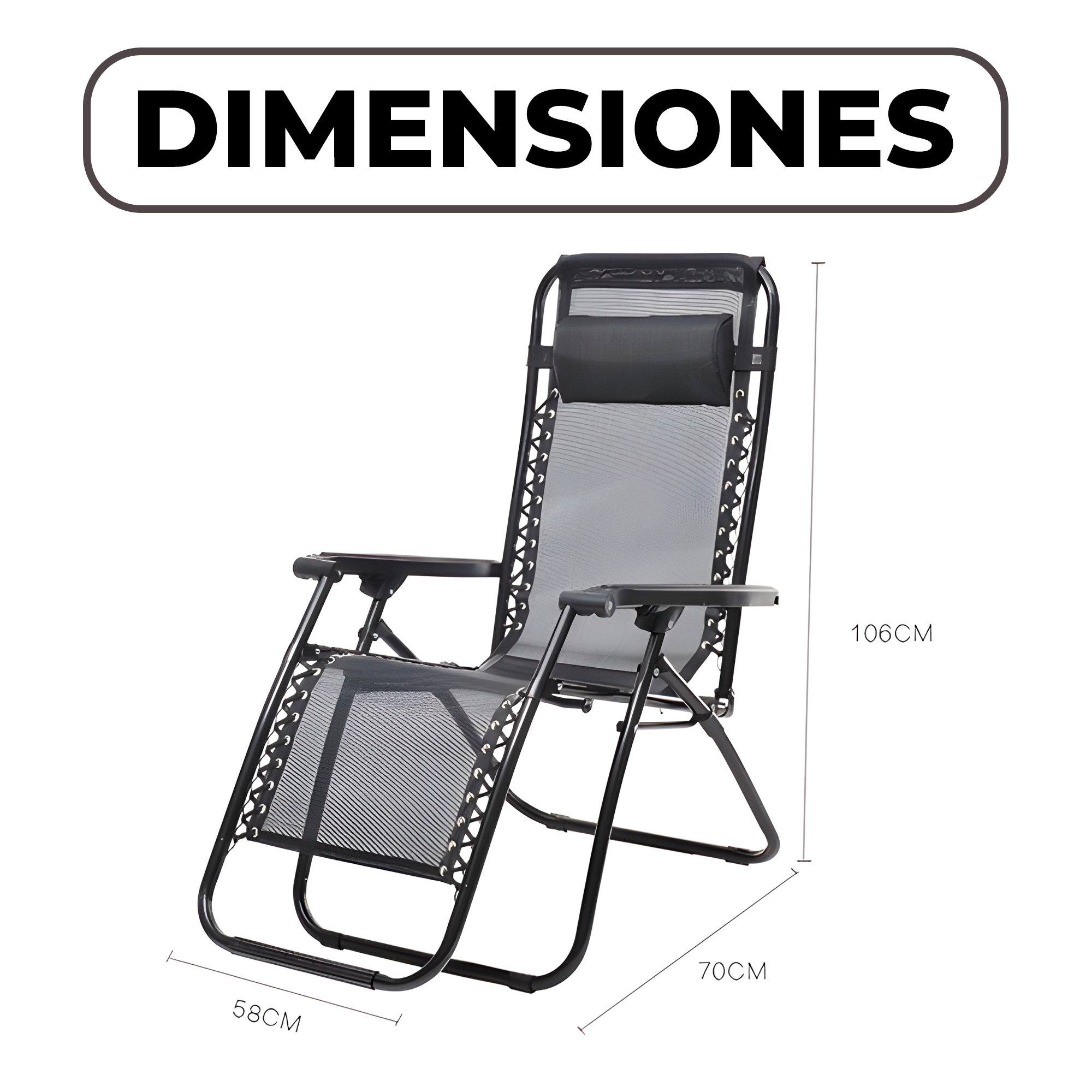 Silla Reposera Plegable Portátil Playa Camping Terraza Hogar Colores 6