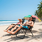 Silla Reposera Plegable Portátil Playa Camping Terraza Hogar Colores - Miniatura 2