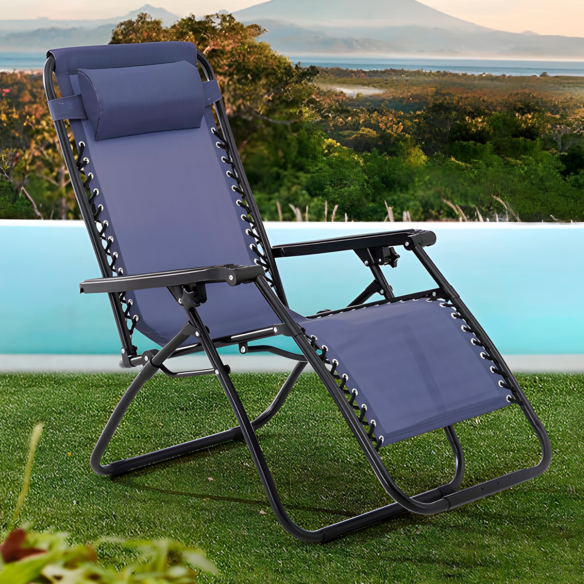 Silla Reposera Plegable Portátil Playa Camping Terraza Hogar Colores 7