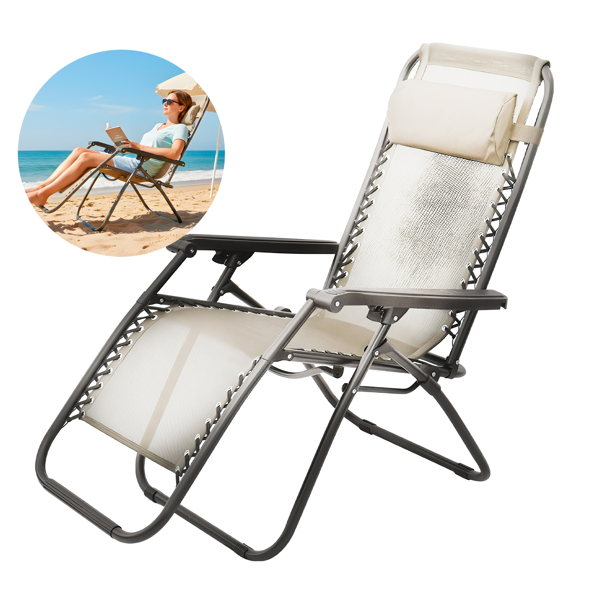 Silla Reposera Plegable Portátil Playa Camping Terraza Hogar Colores 16