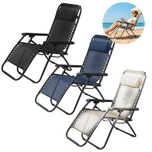 Silla Reposera Plegable Portátil Playa Camping Terraza Hogar Colores