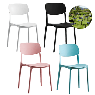 Sillas Oficina Plástico con respaldo Taburete Minimalistas Nórdica