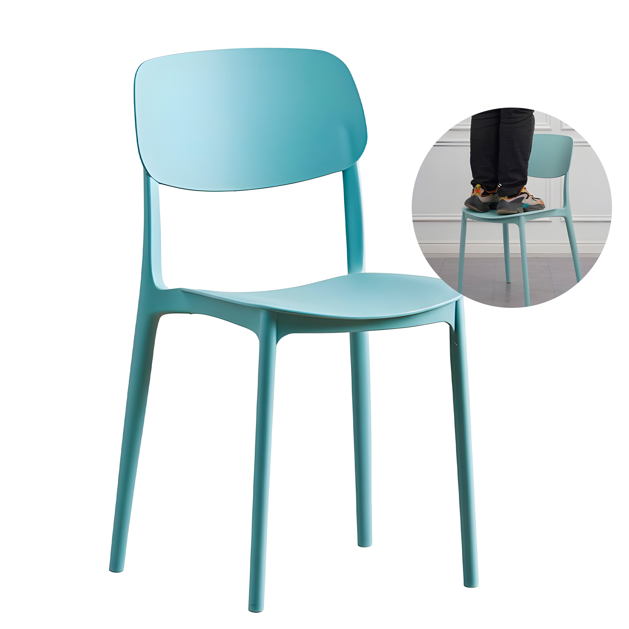 Sillas Oficina Plástico con respaldo Taburete Minimalistas Nórdica 11